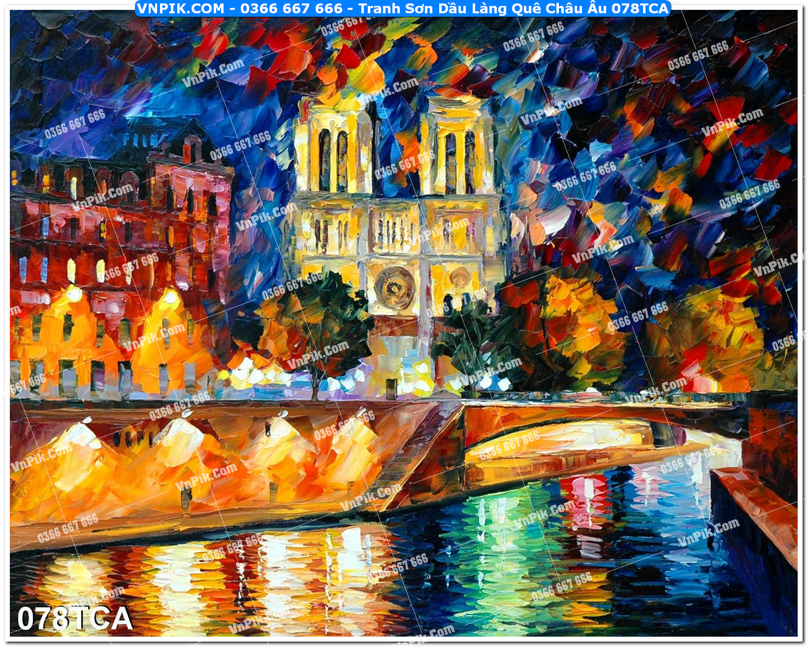 Tranh Sơn Dầu Làng Quê Châu Âu (078TCA)