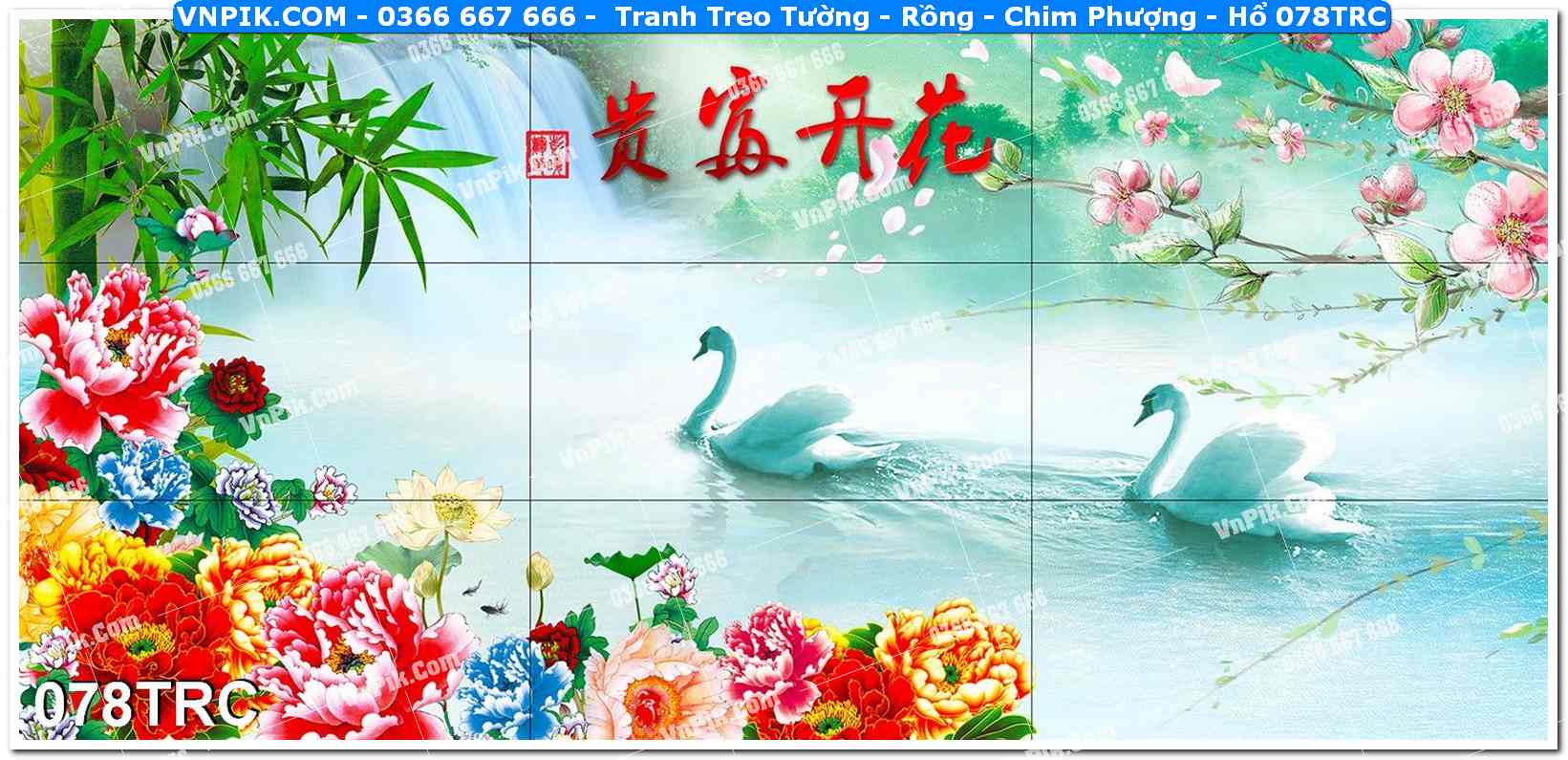 Tranh Treo Tường – Rồng – Chim Phượng – Hổ 078TRC