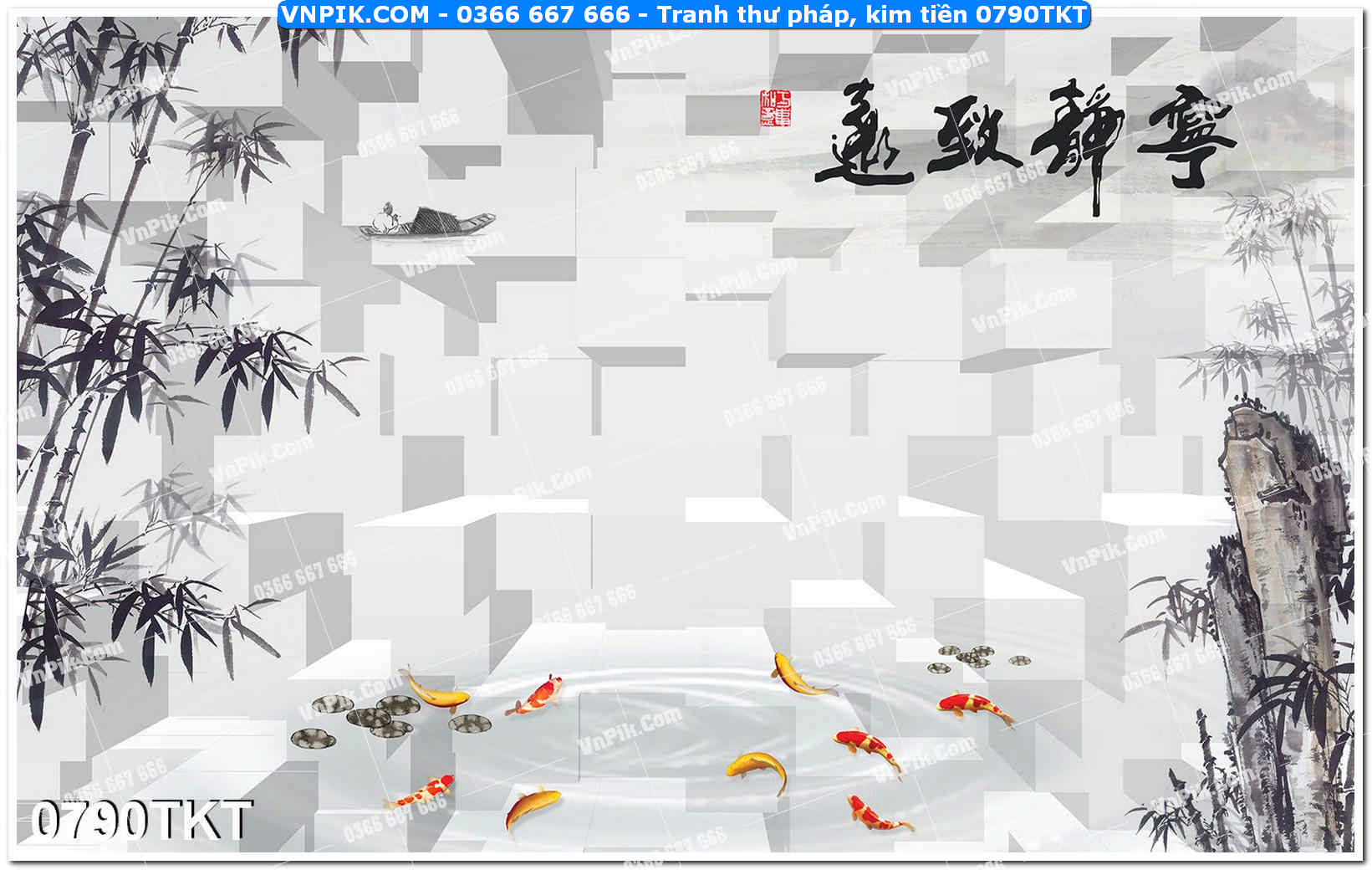 Tranh Thư Pháp – Kim Tiền 0790TKT