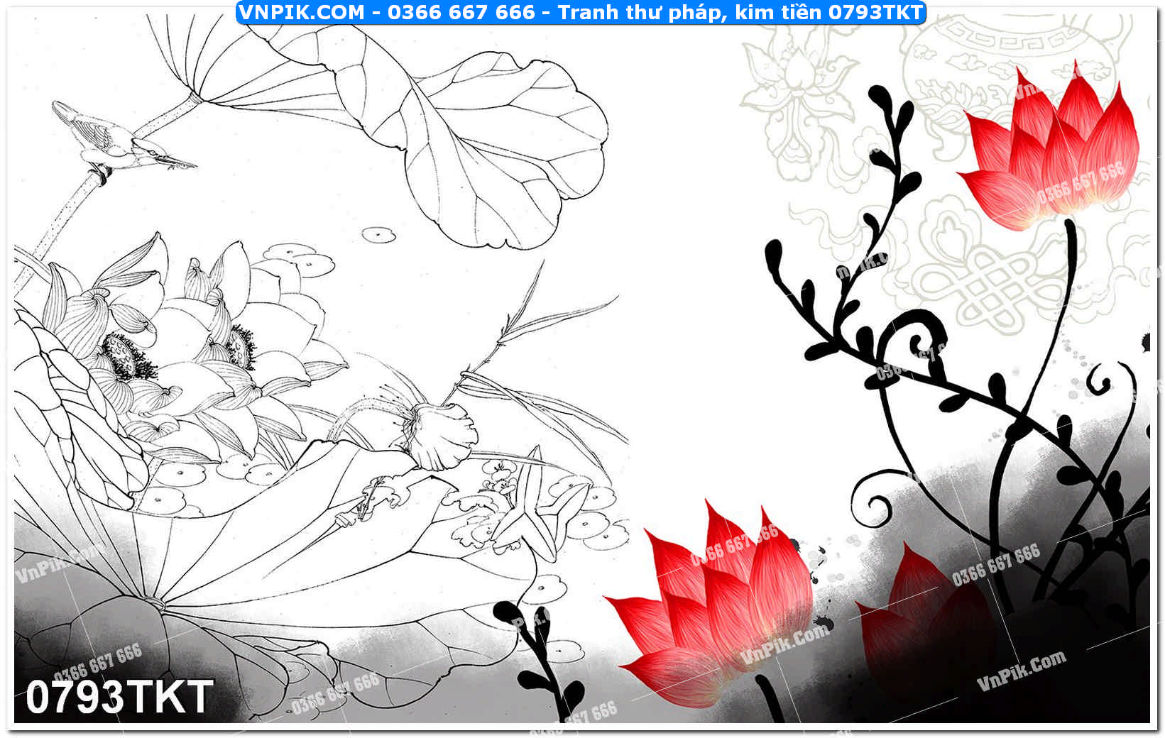 Tranh Thư Pháp – Kim Tiền 0793TKT