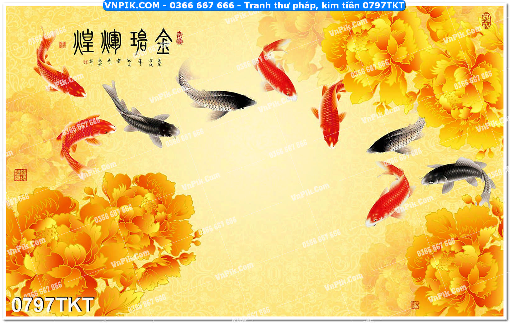 Tranh Thư Pháp – Kim Tiền 0797TKT