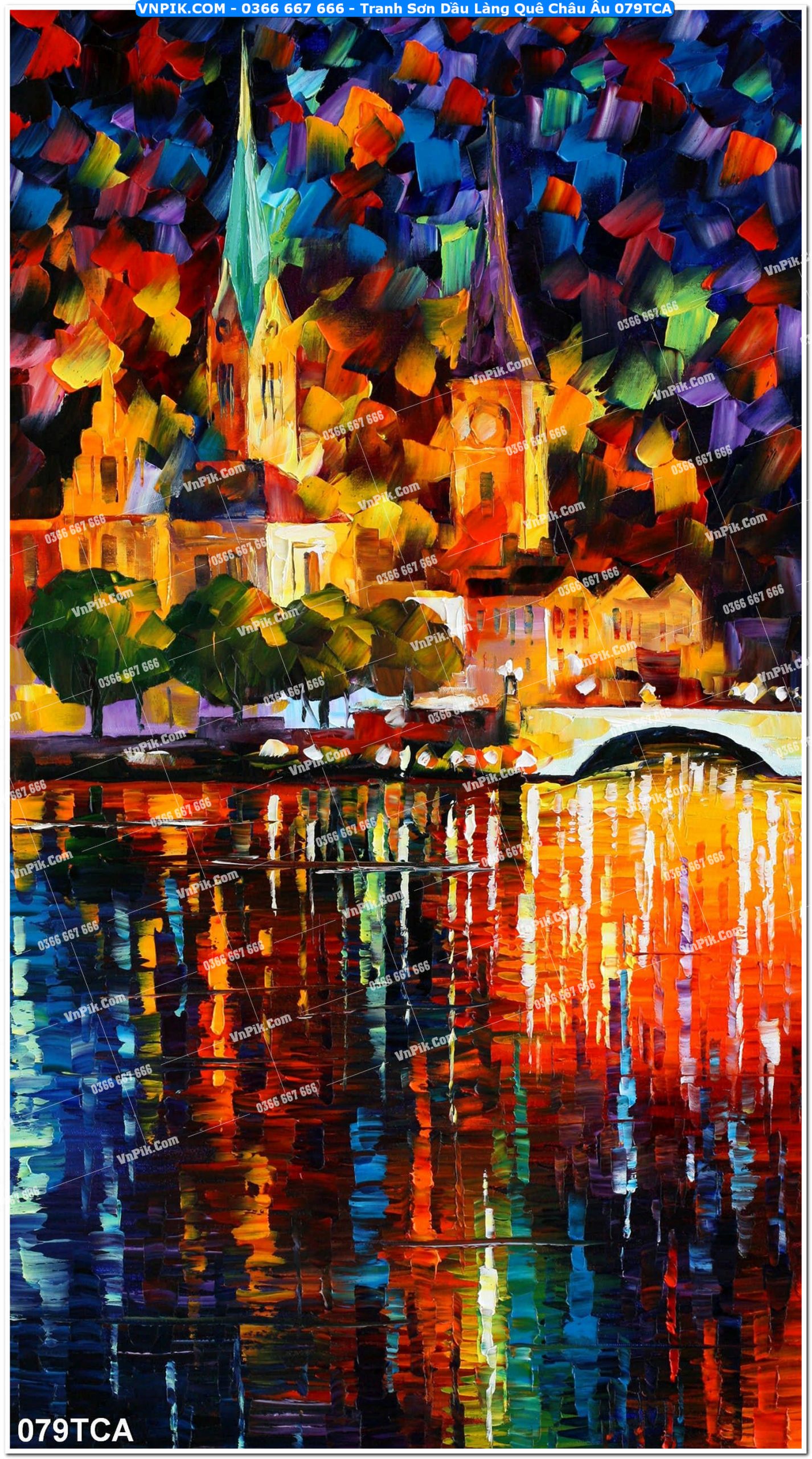 Tranh Sơn Dầu Làng Quê Châu Âu (079TCA)