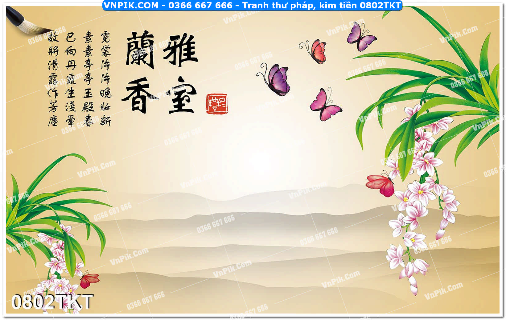 Tranh Thư Pháp – Kim Tiền 0802TKT