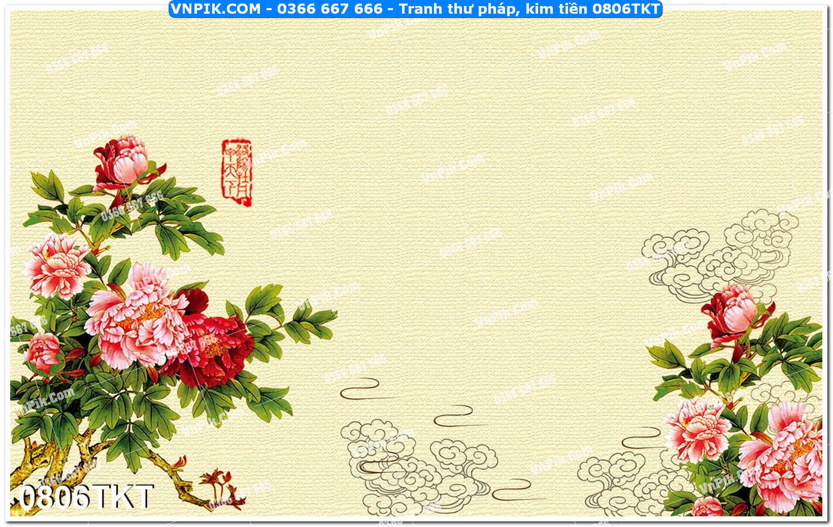 Tranh Thư Pháp – Kim Tiền 0806TKT