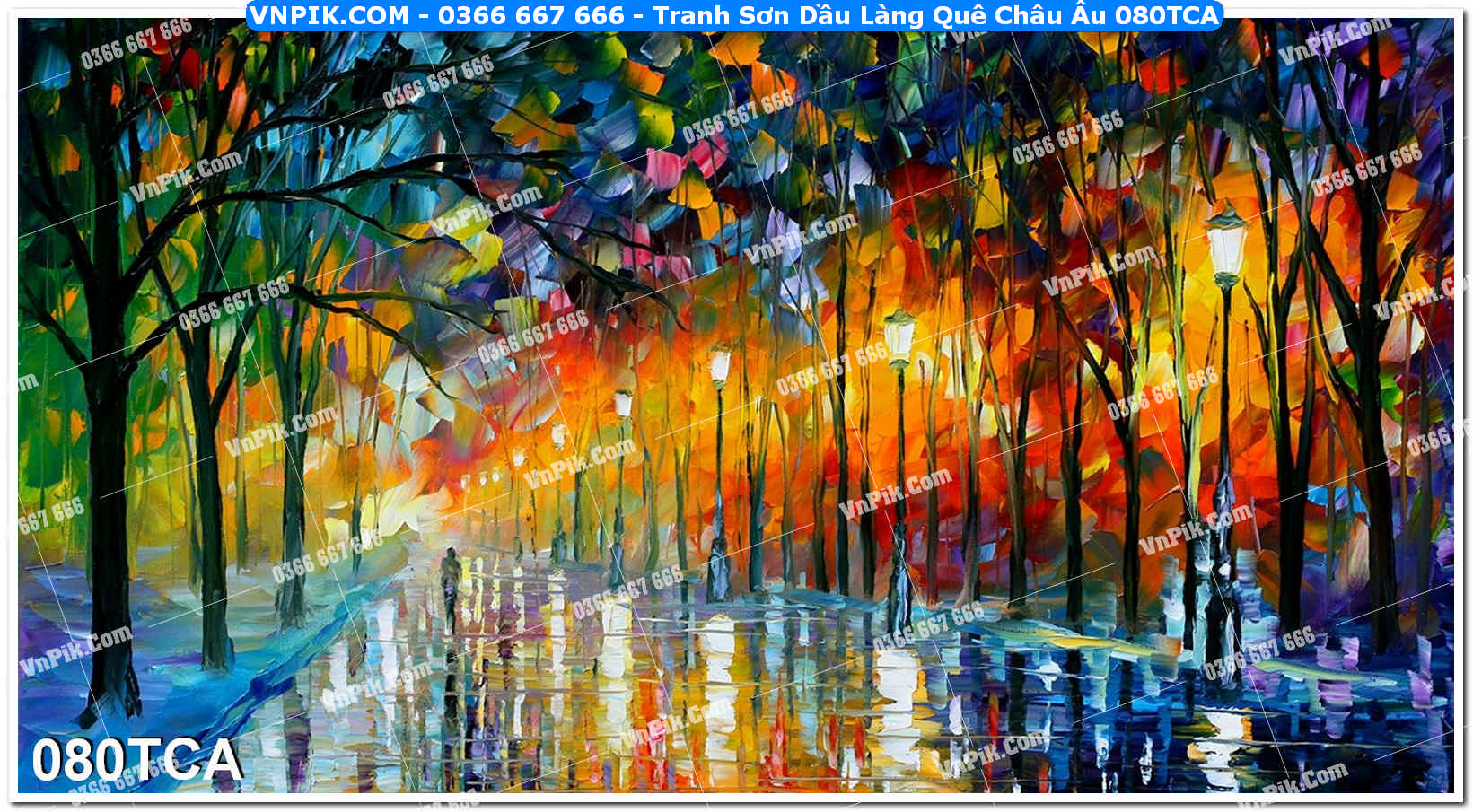 Tranh Sơn Dầu Làng Quê Châu Âu (080TCA)