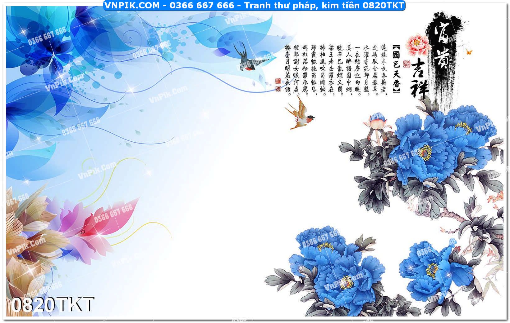 Tranh Thư Pháp – Kim Tiền 0820TKT