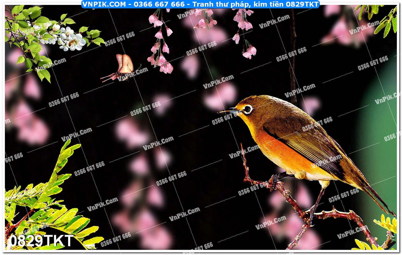 Tranh Thư Pháp – Kim Tiền 0829TKT