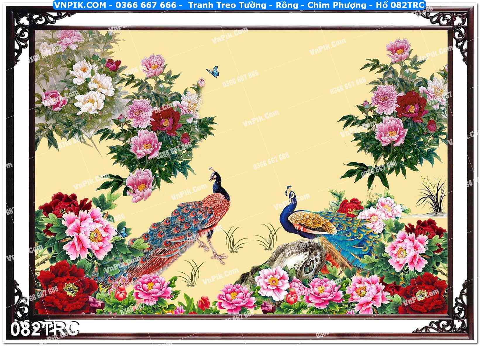 Tranh Treo Tường – Rồng – Chim Phượng – Hổ 082TRC