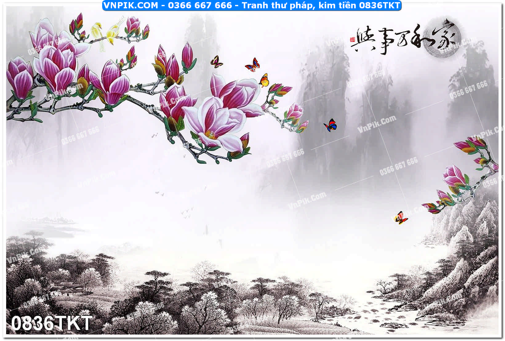 Tranh Thư Pháp – Kim Tiền 0836TKT