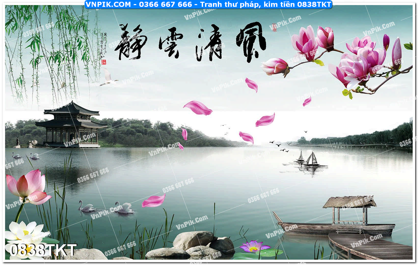 Tranh Thư Pháp – Kim Tiền 0838TKT