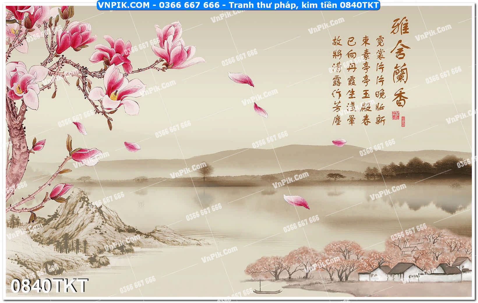 Tranh Thư Pháp – Kim Tiền 0840TKT