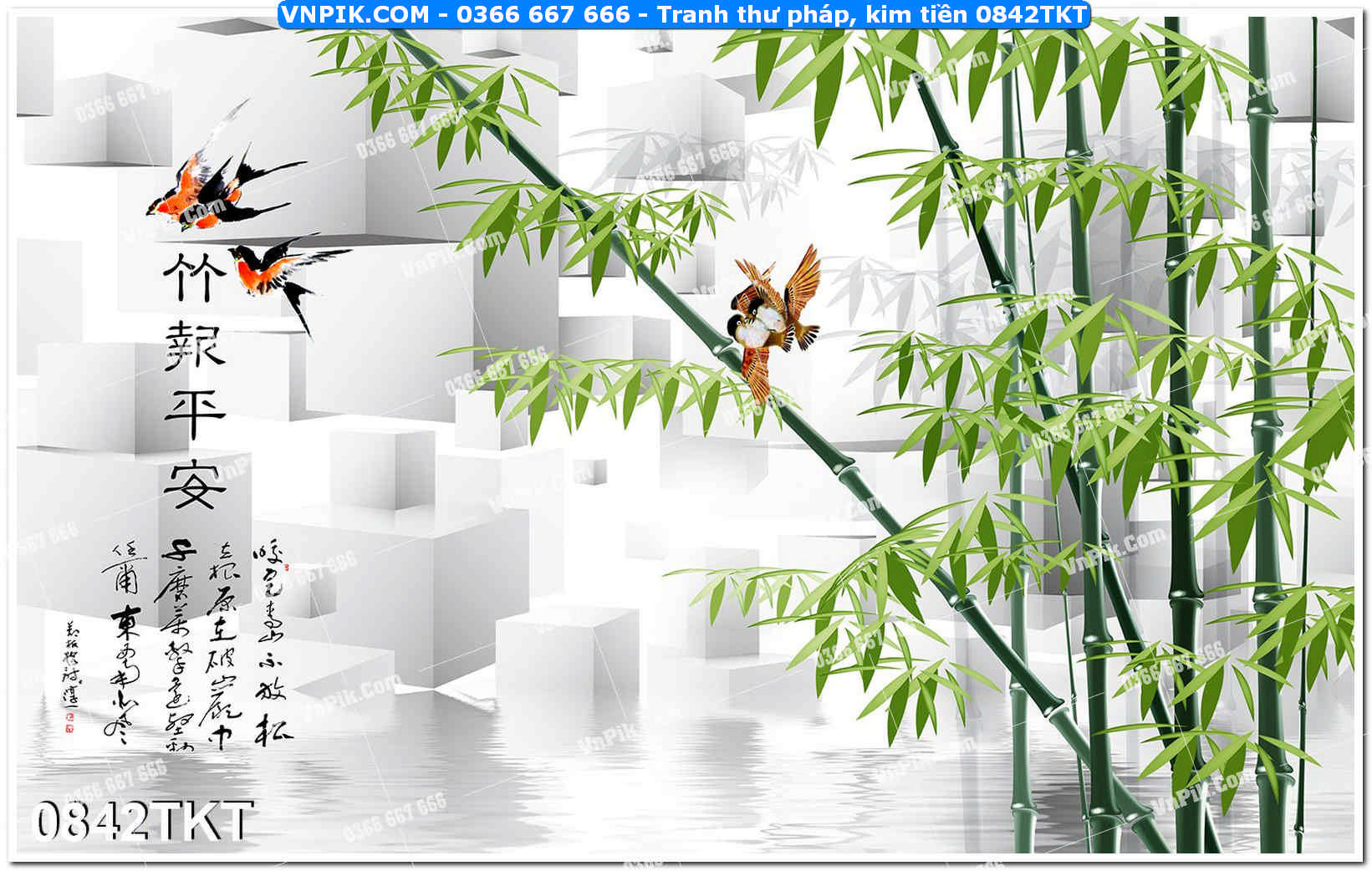 Tranh Thư Pháp – Kim Tiền 0842TKT
