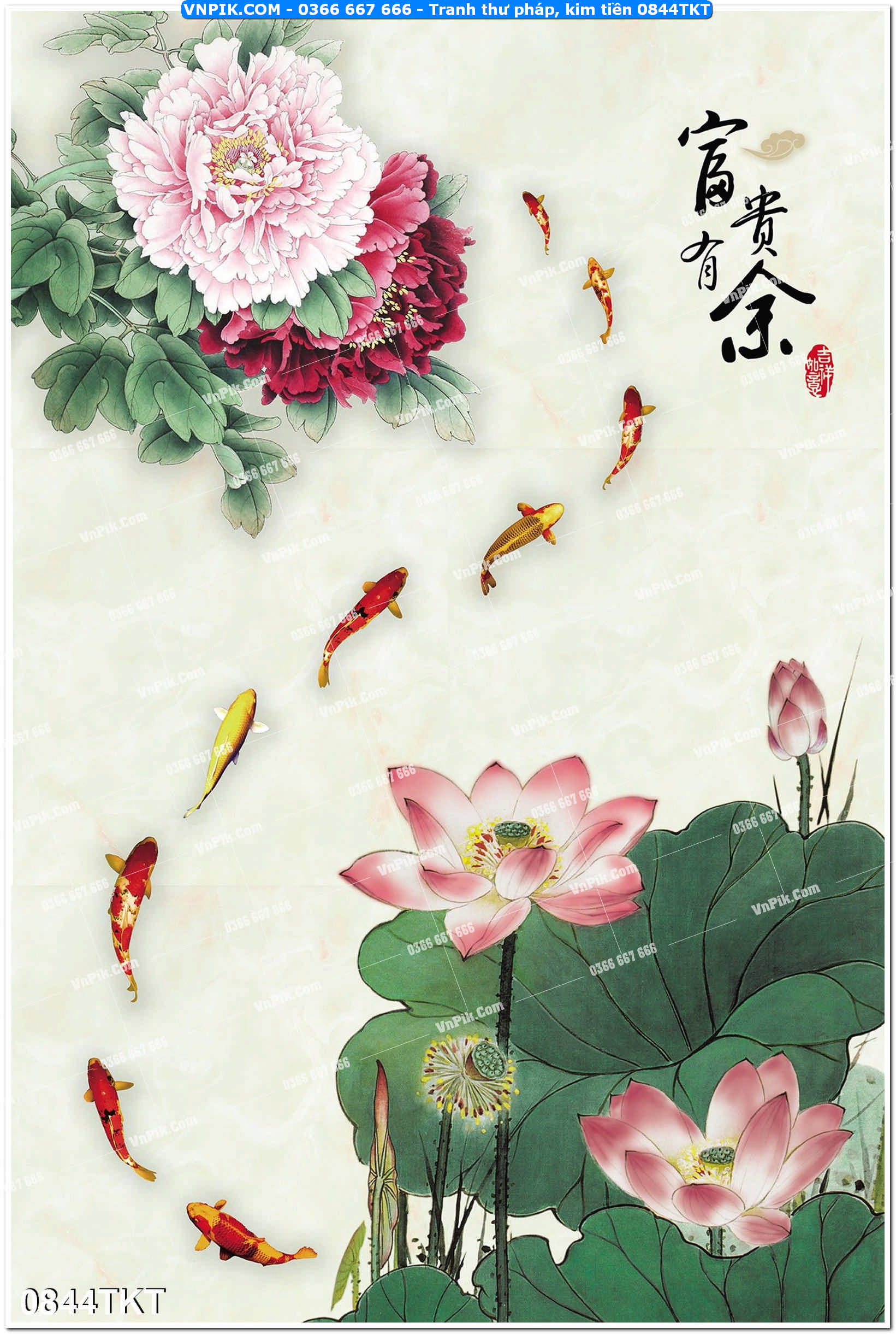 Tranh Thư Pháp – Kim Tiền 0844TKT