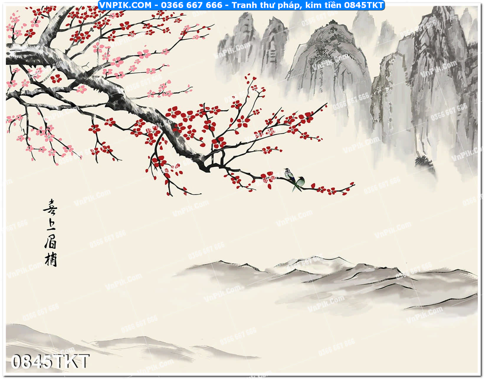 Tranh Thư Pháp – Kim Tiền 0845TKT