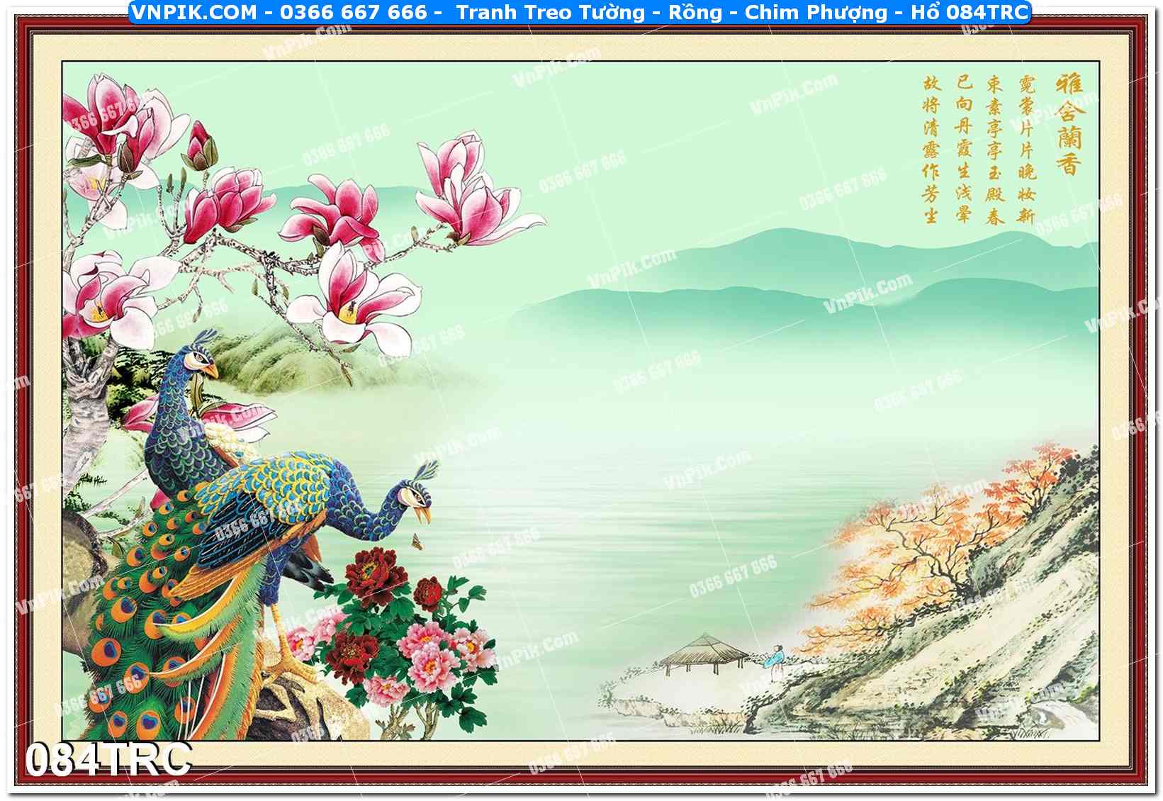 Tranh Treo Tường – Rồng – Chim Phượng – Hổ 084TRC