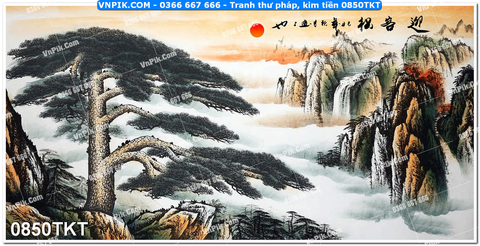 Tranh Thư Pháp – Kim Tiền 0850TKT