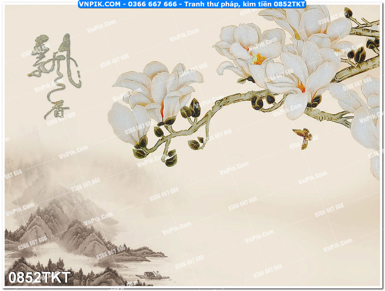 Tranh Thư Pháp – Kim Tiền 0852TKT