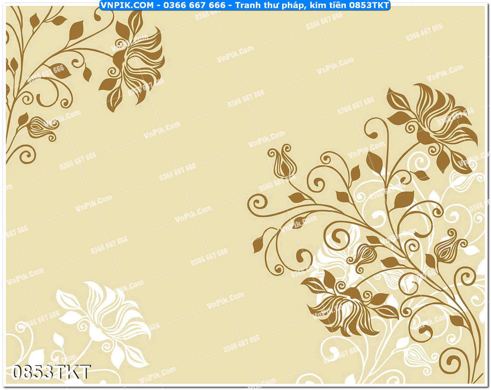 Tranh Thư Pháp – Kim Tiền 0853TKT