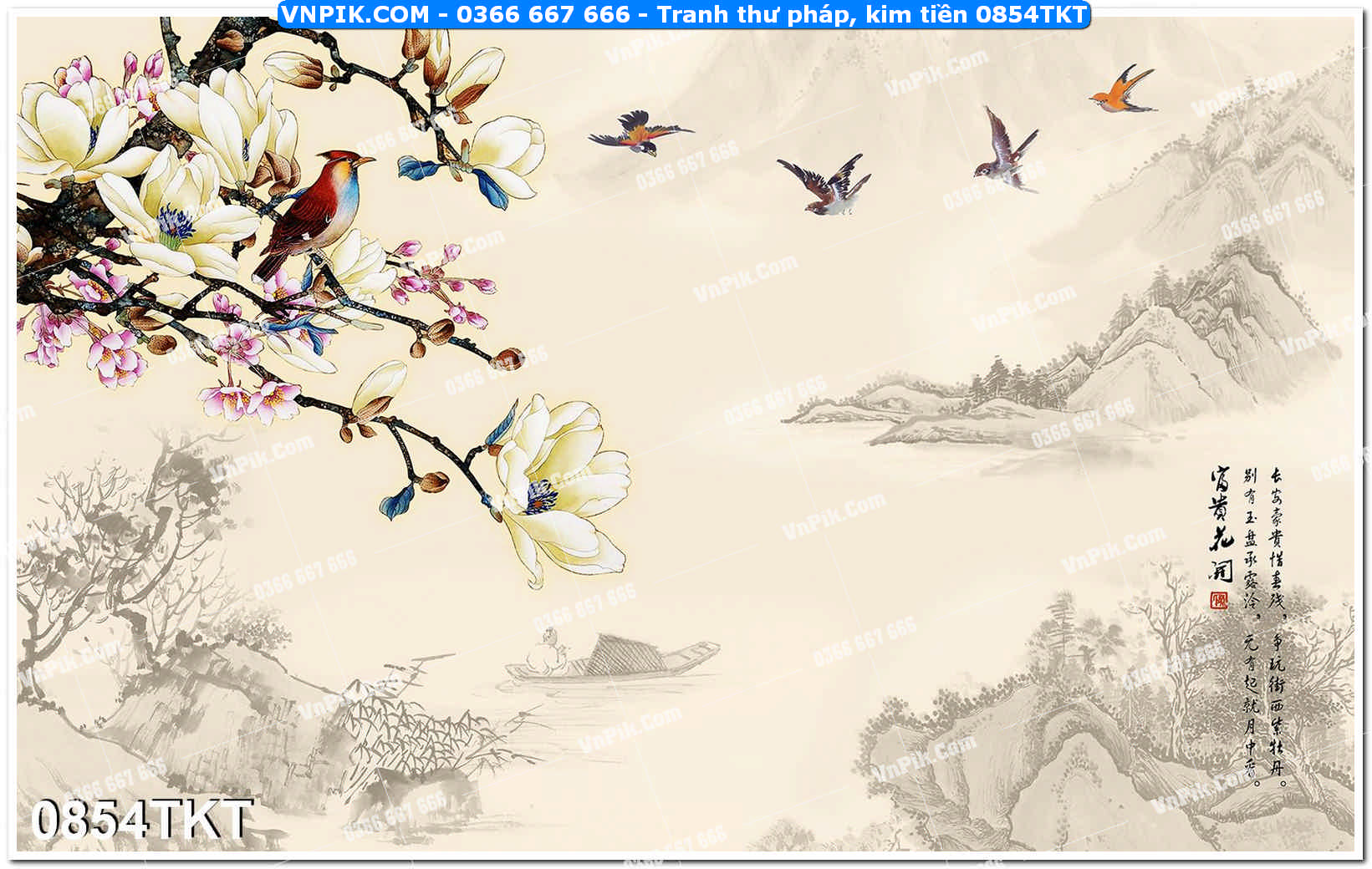 Tranh Thư Pháp – Kim Tiền 0854TKT