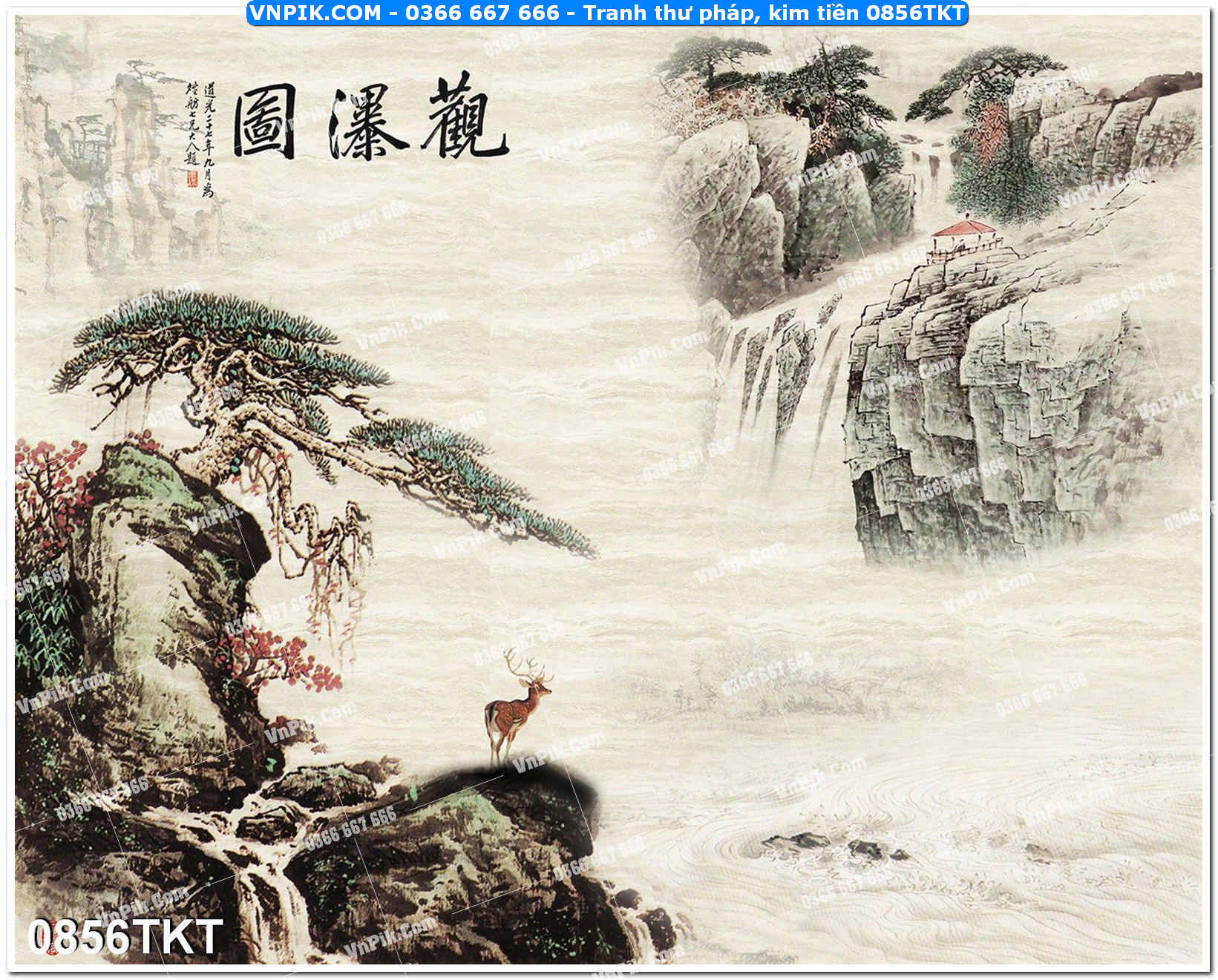 Tranh Thư Pháp – Kim Tiền 0856TKT