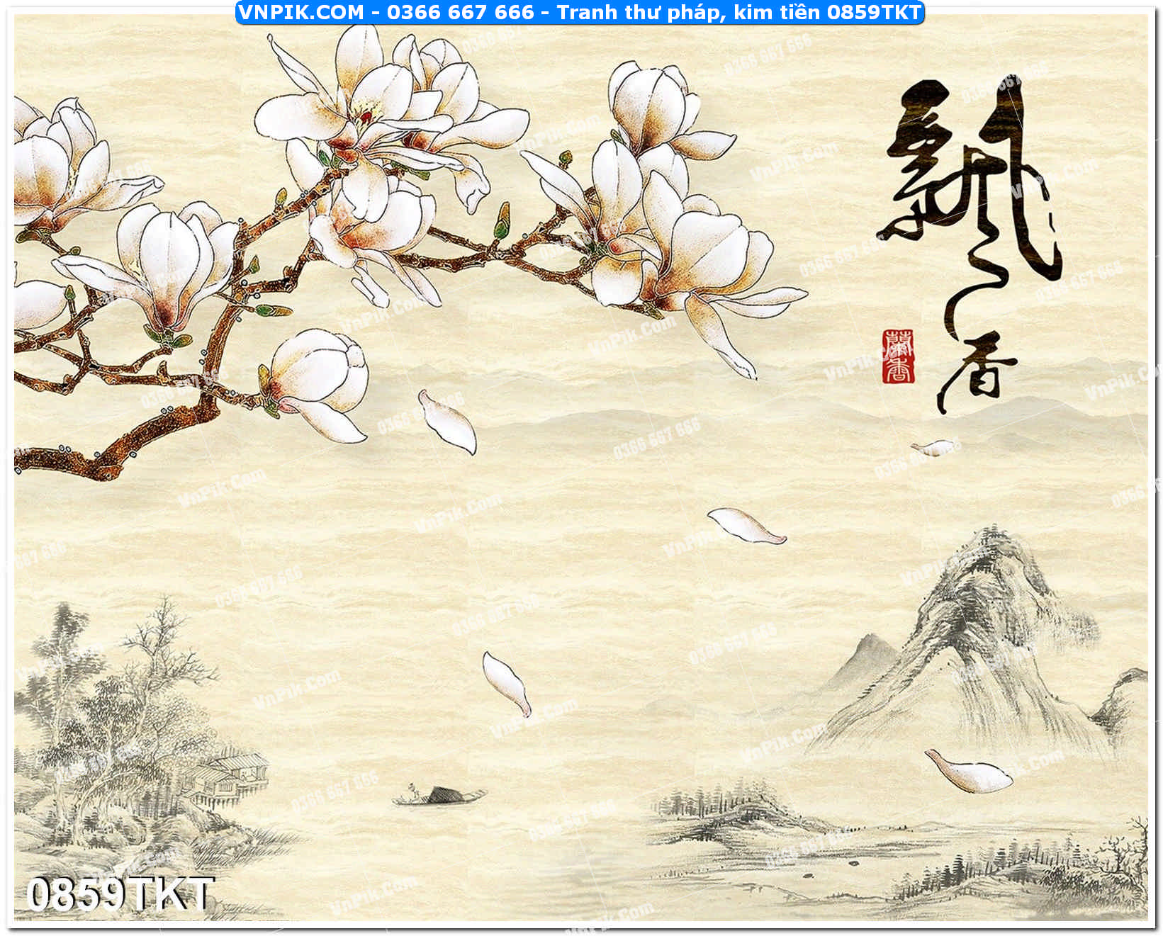 Tranh Thư Pháp – Kim Tiền 0859TKT