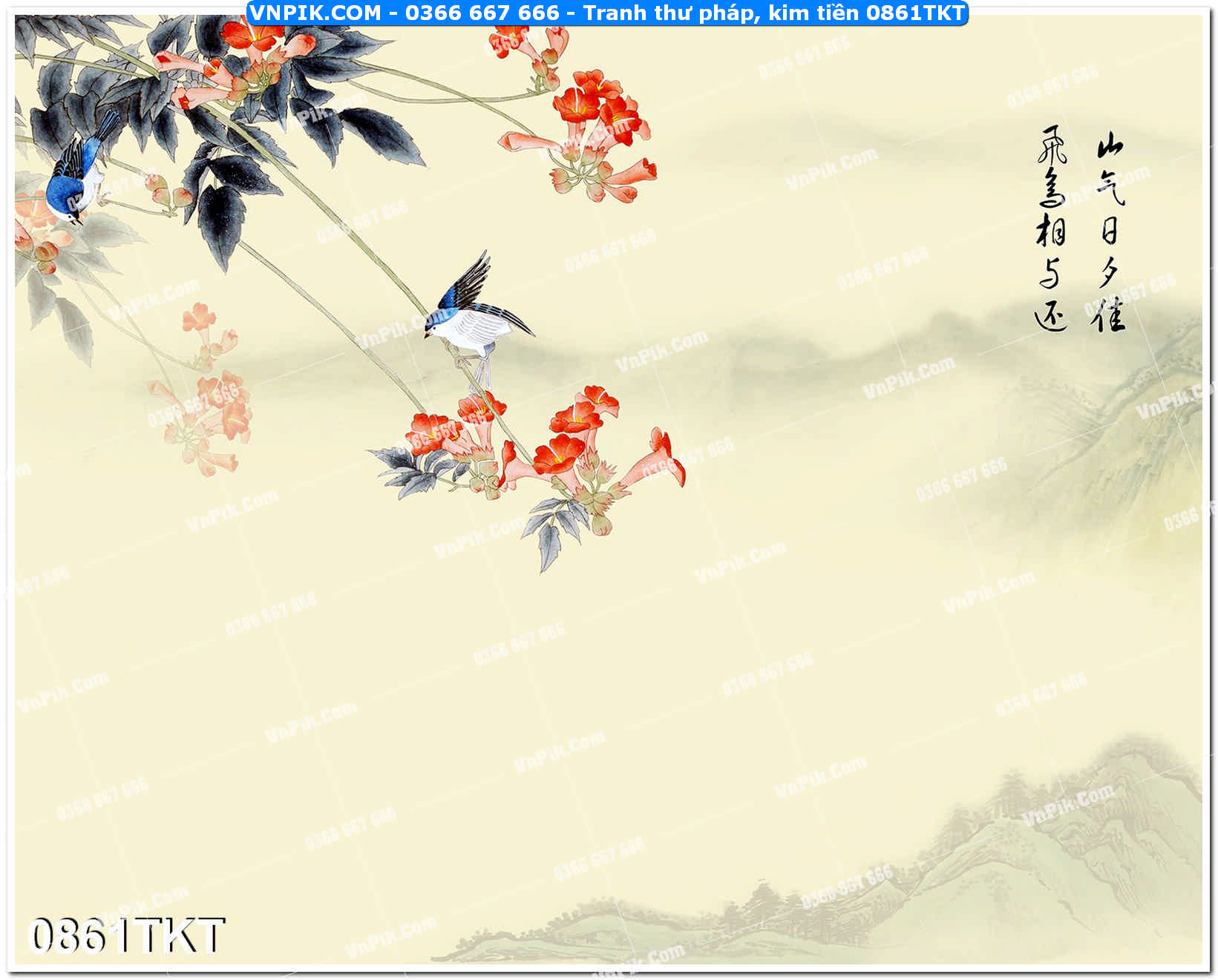 Tranh Thư Pháp – Kim Tiền 0861TKT