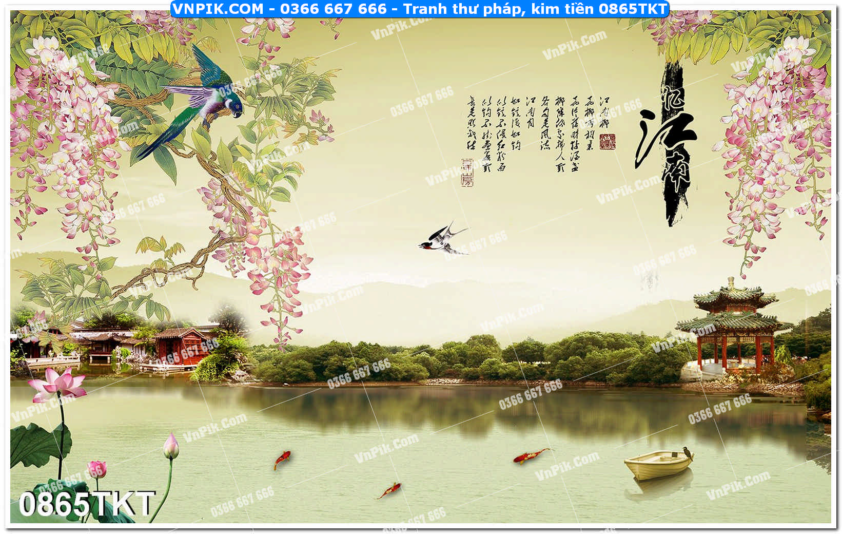 Tranh Thư Pháp – Kim Tiền 0865TKT