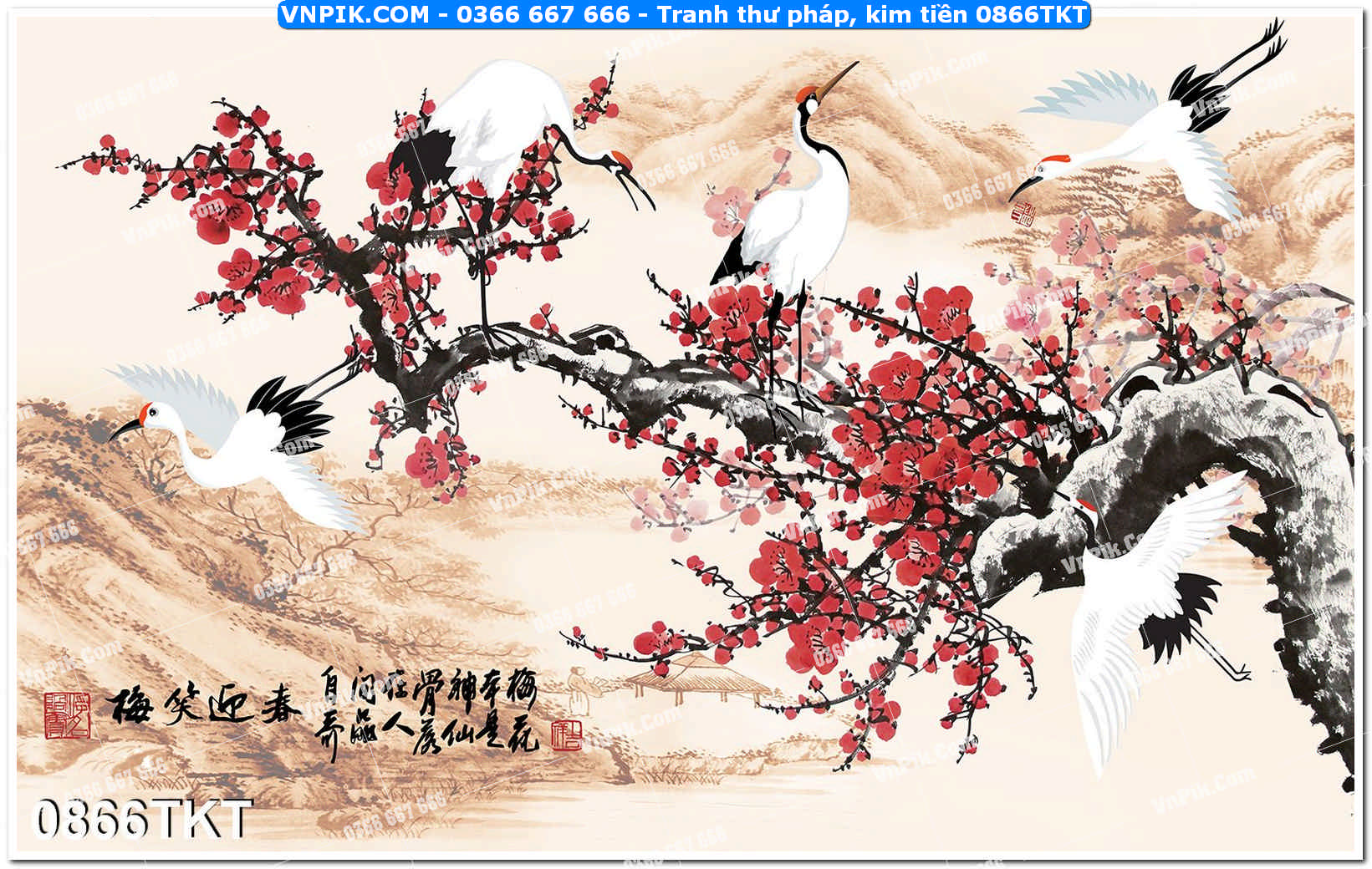 Tranh Thư Pháp – Kim Tiền 0866TKT