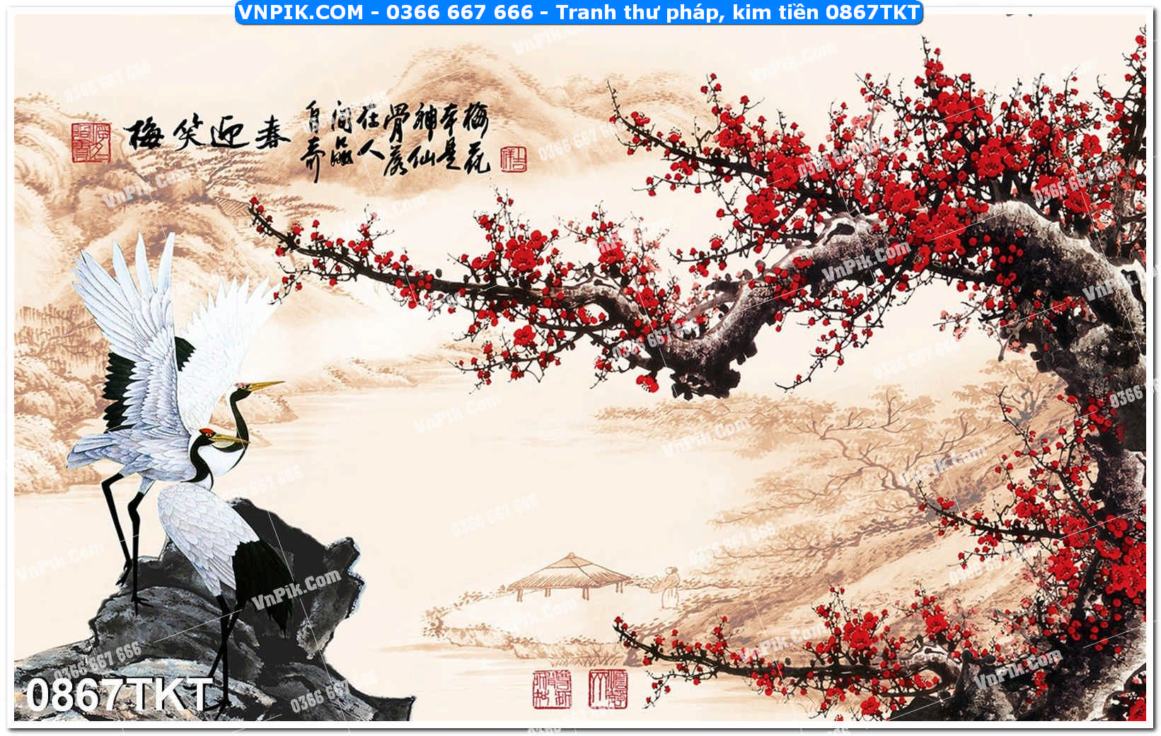 Tranh Thư Pháp – Kim Tiền 0867TKT