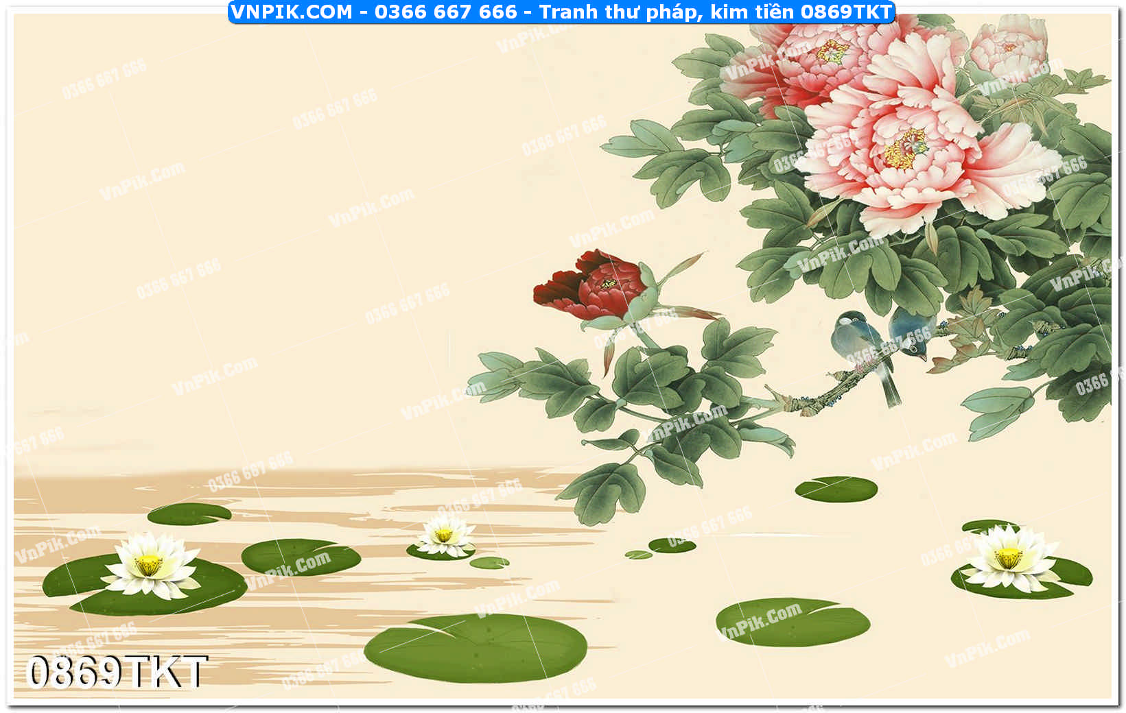 Tranh Thư Pháp – Kim Tiền 0869TKT