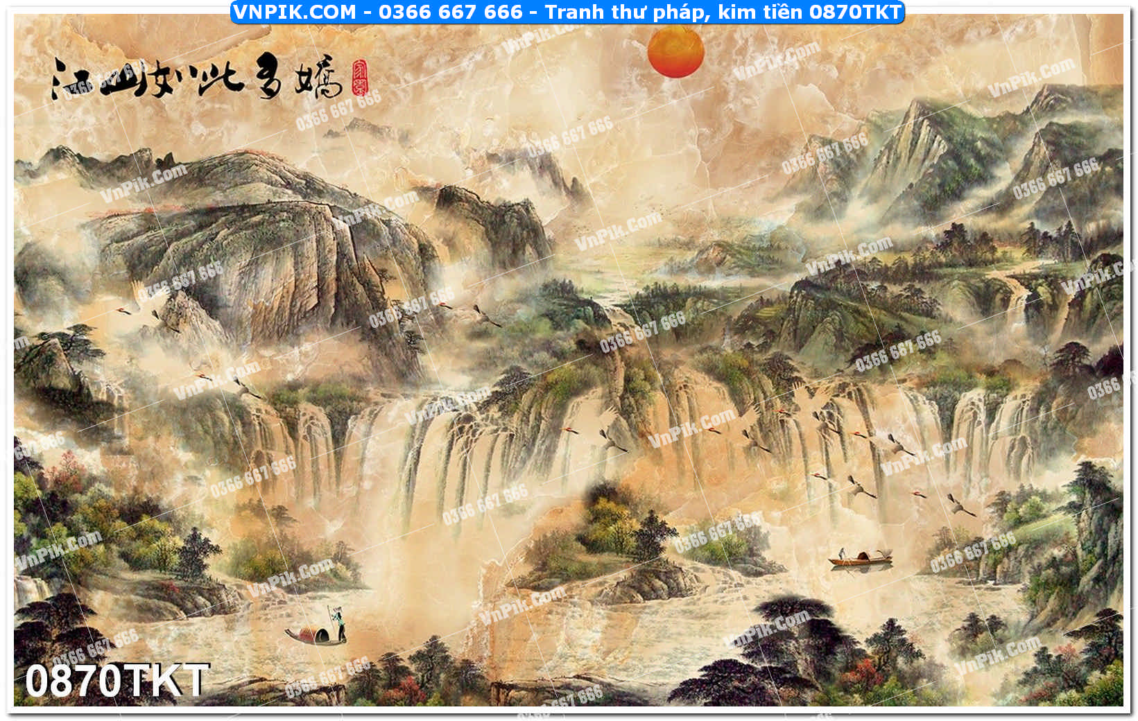 Tranh Thư Pháp – Kim Tiền 0870TKT