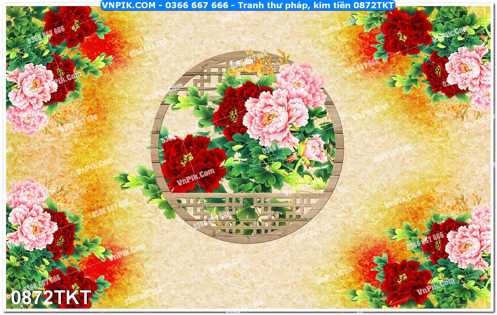 Tranh Thư Pháp – Kim Tiền 0872TKT