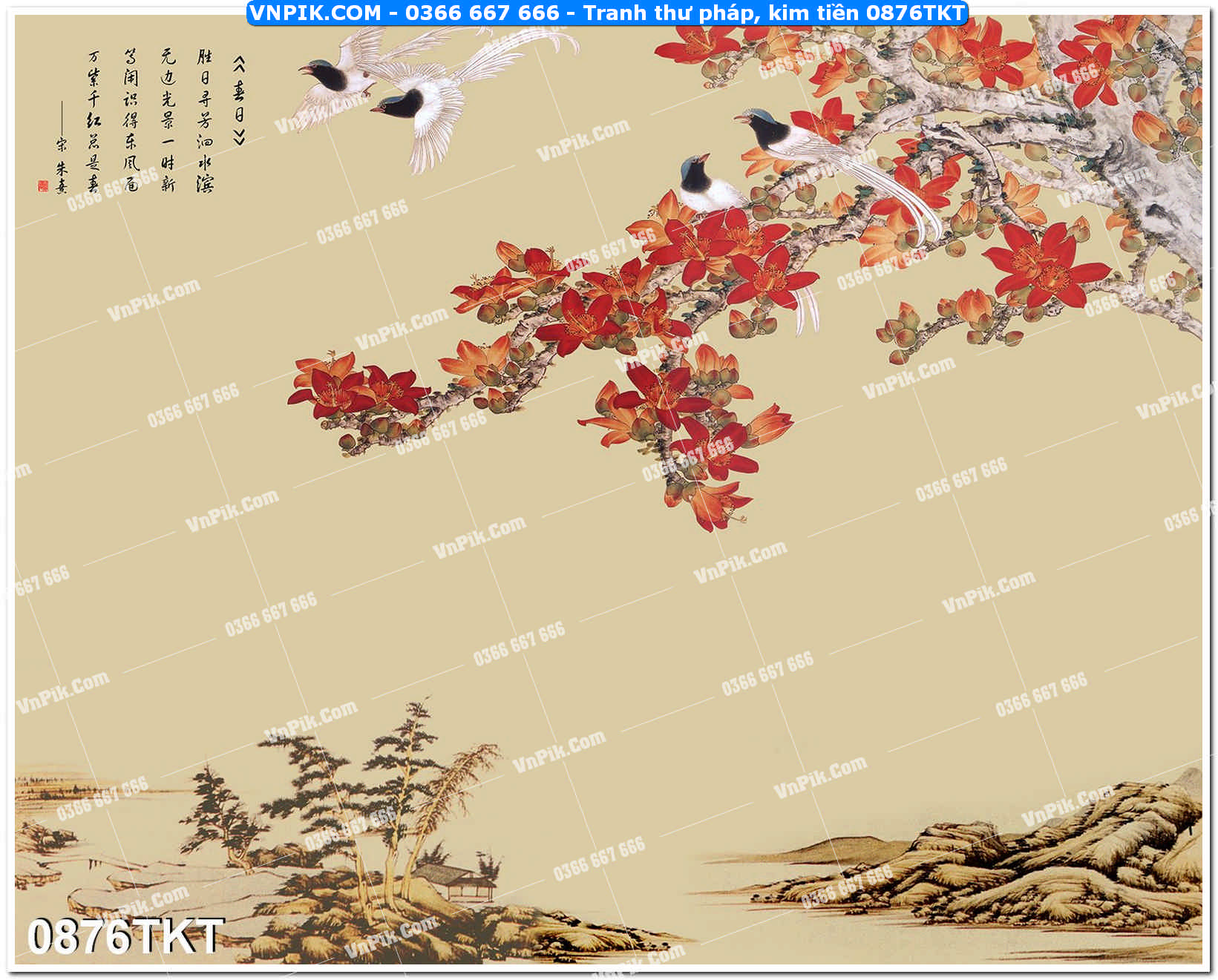 Tranh Thư Pháp – Kim Tiền 0876TKT