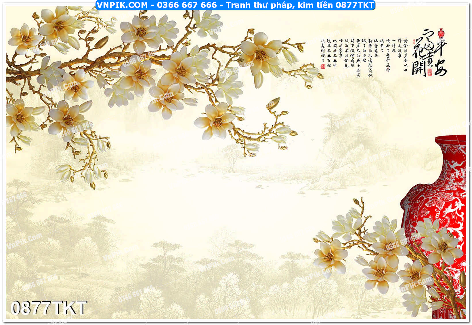 Tranh Thư Pháp – Kim Tiền 0877TKT