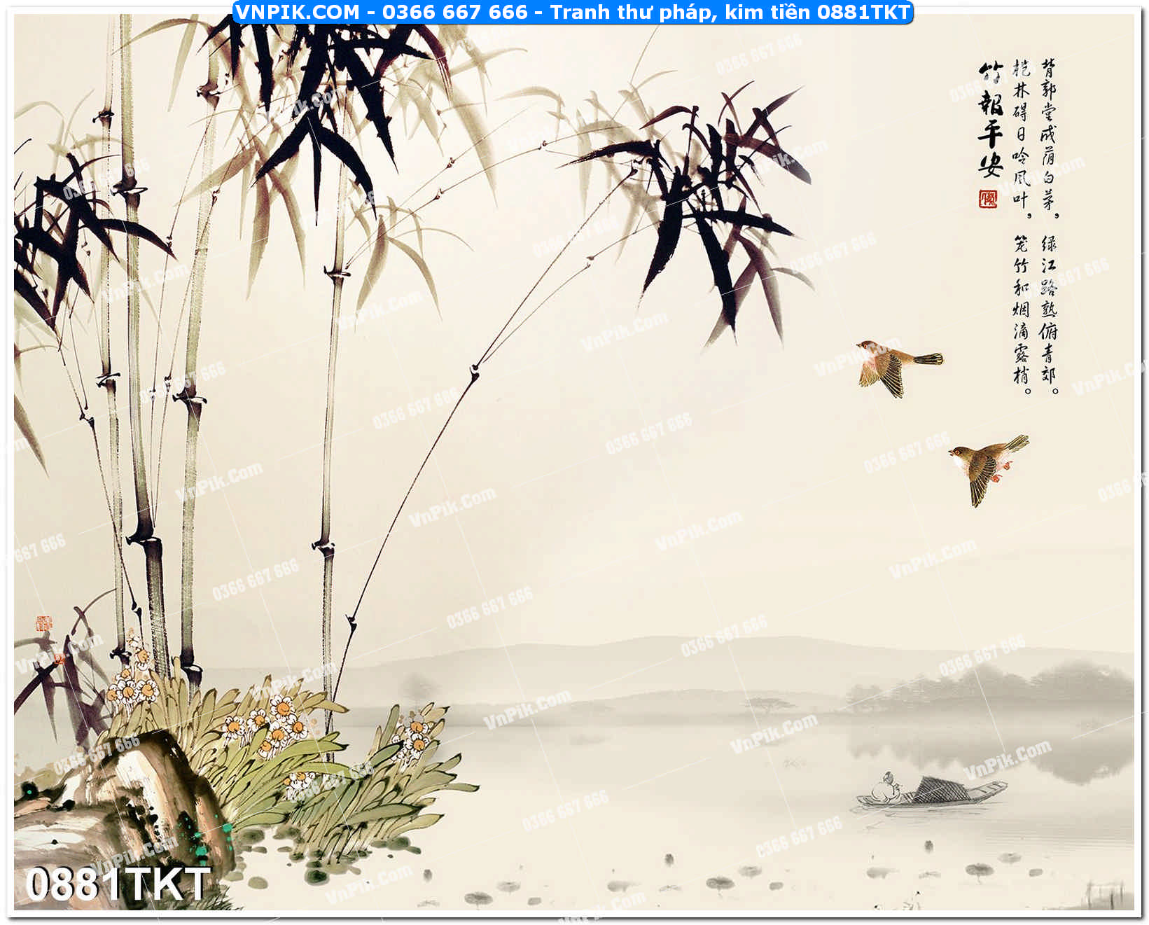 Tranh Thư Pháp – Kim Tiền 0881TKT