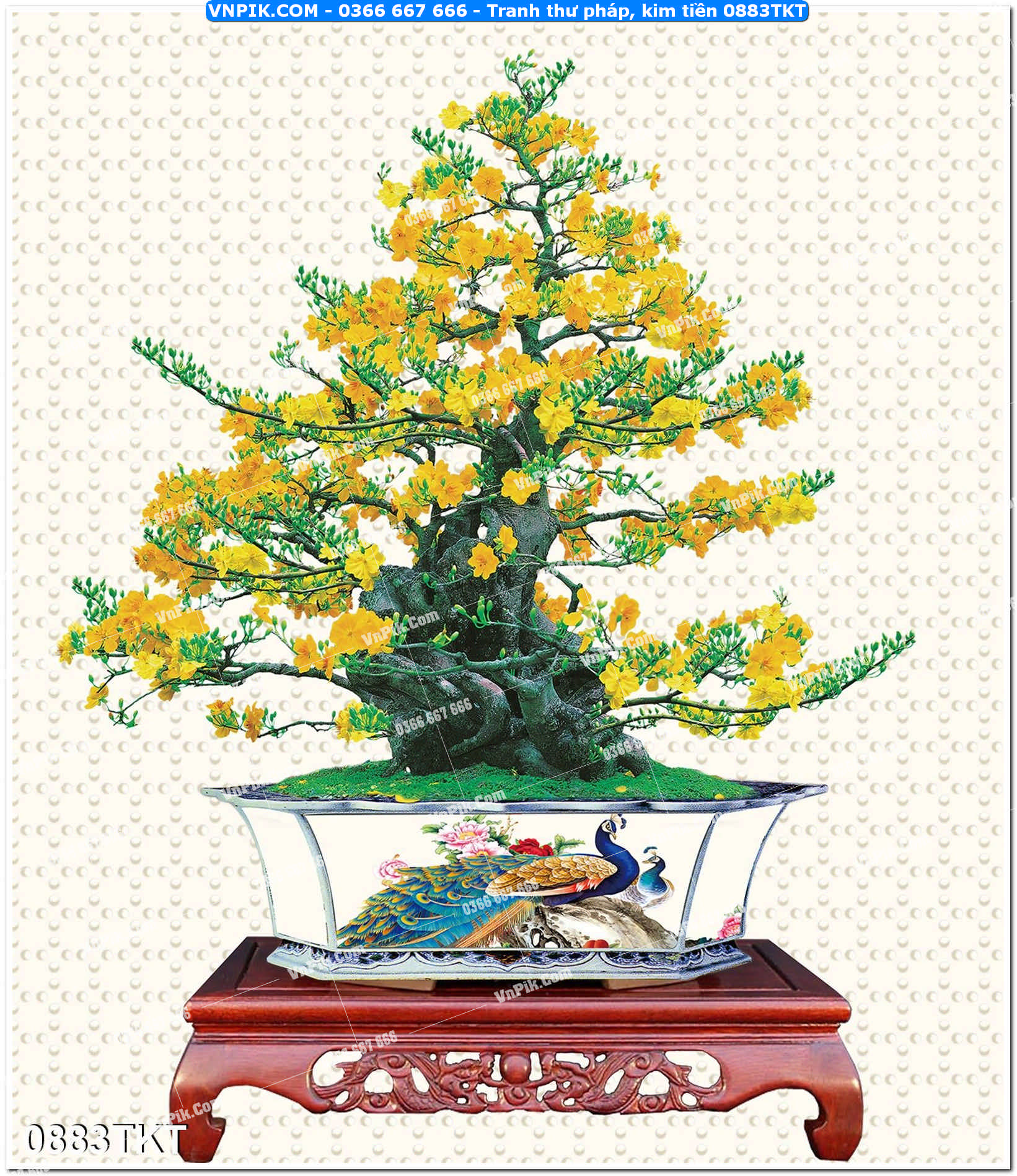 Tranh Thư Pháp – Kim Tiền 0883TKT