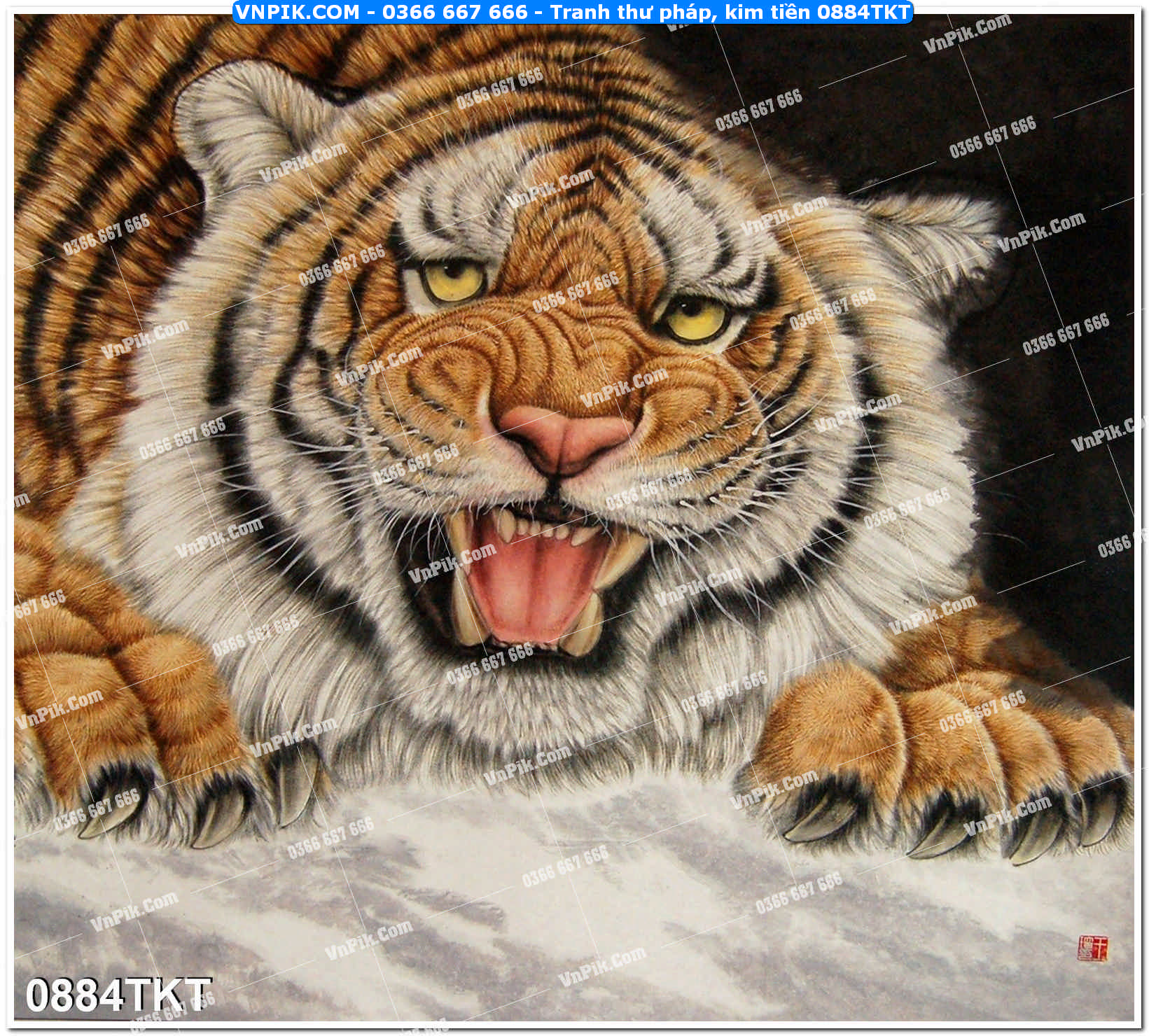 Tranh Thư Pháp – Kim Tiền 0884TKT