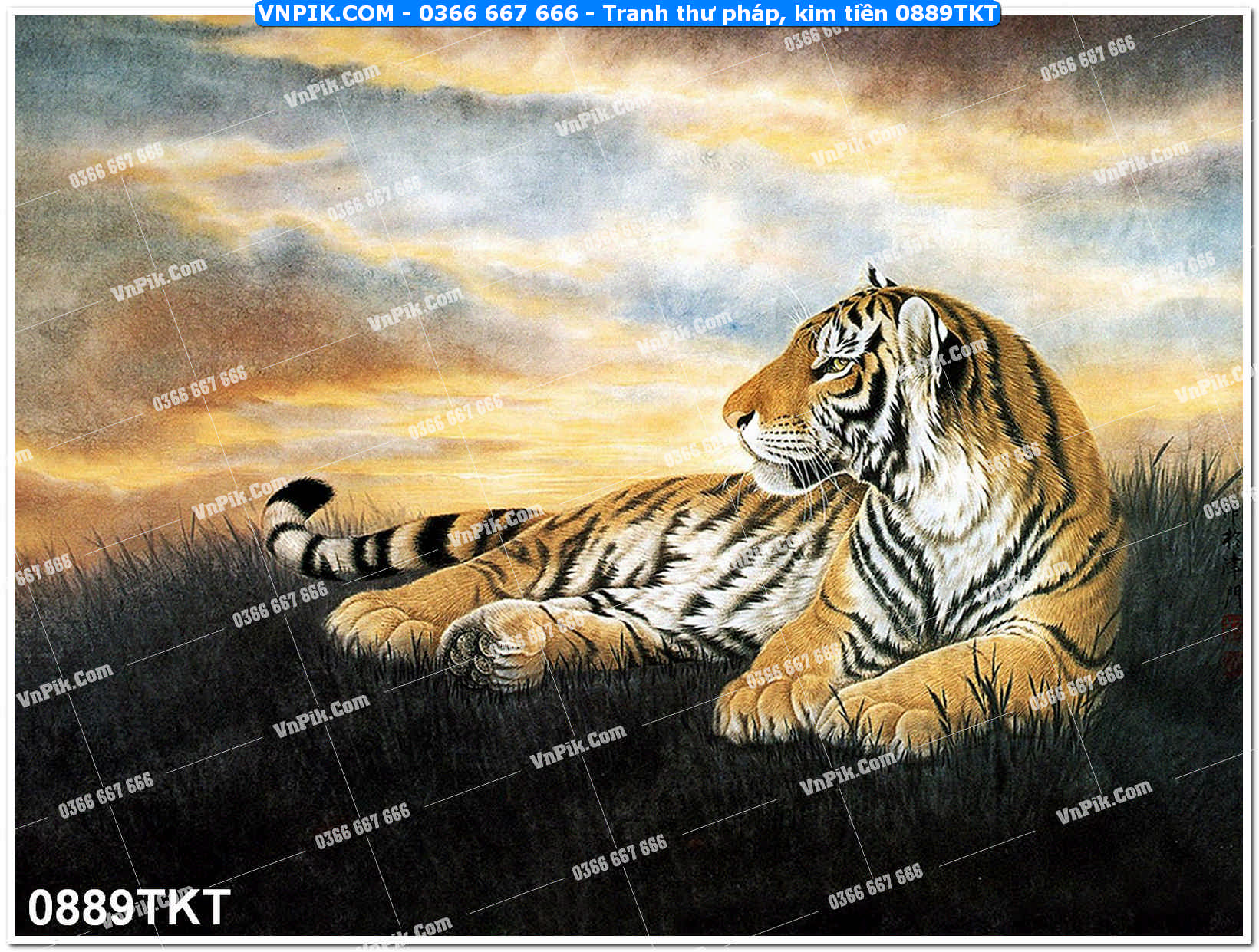 Tranh Thư Pháp – Kim Tiền 0889TKT