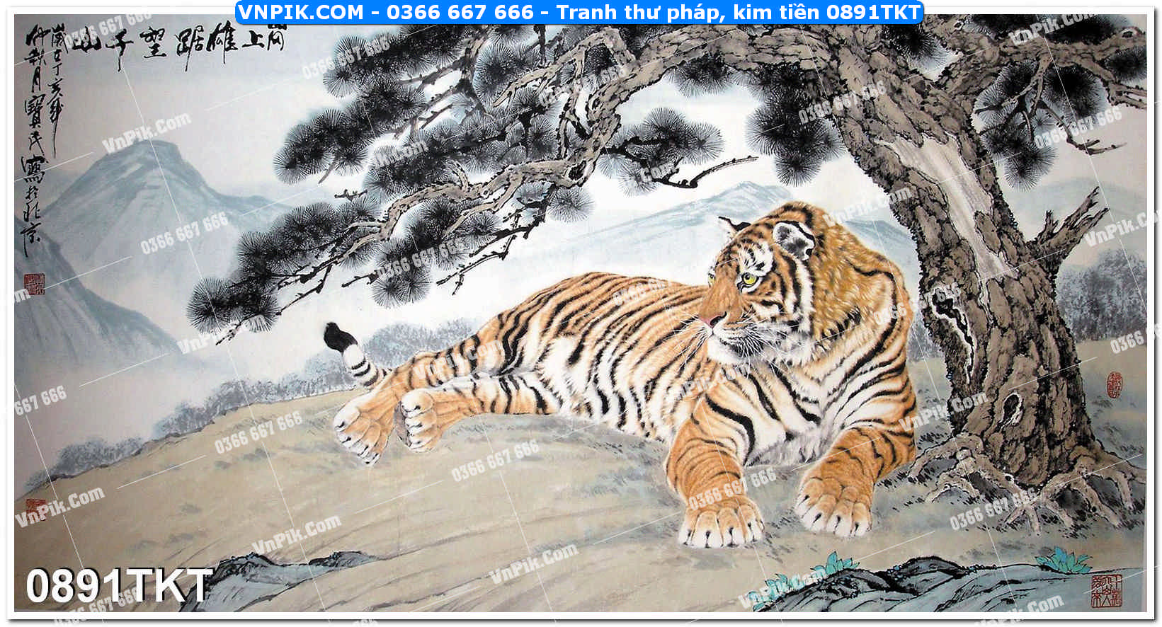 Tranh Thư Pháp – Kim Tiền 0891TKT