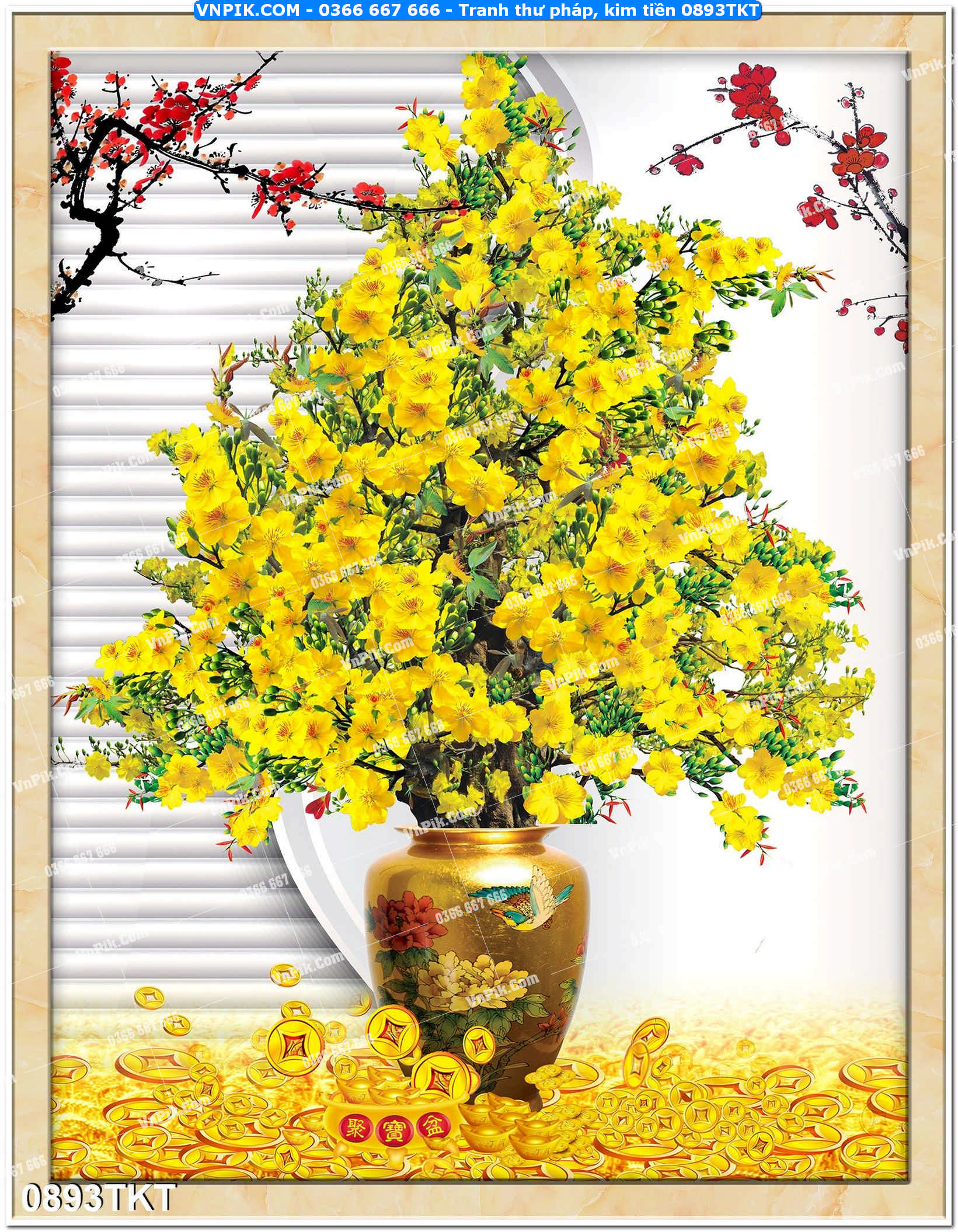 Tranh Thư Pháp – Kim Tiền 0893TKT