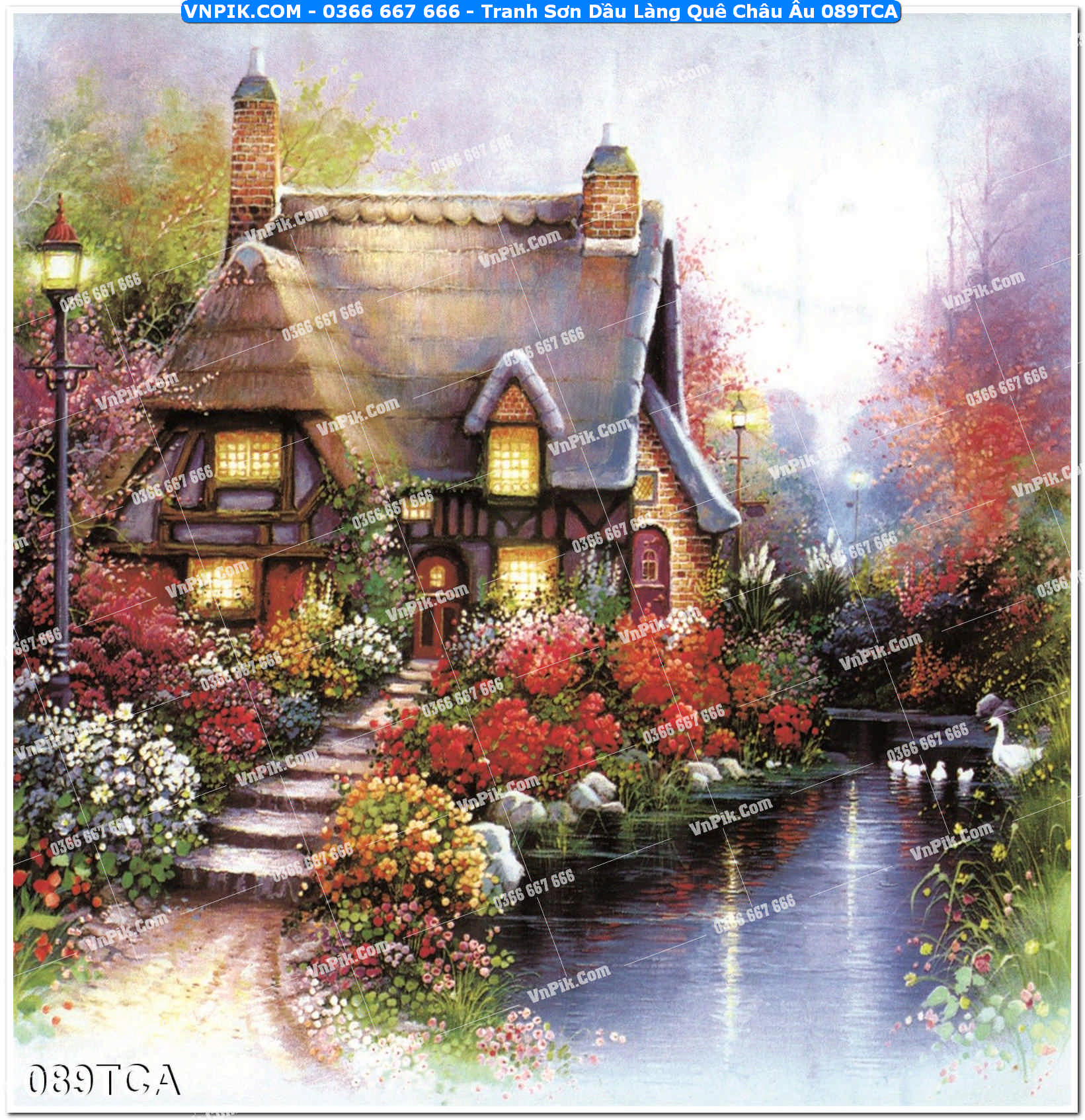 Tranh Sơn Dầu Làng Quê Châu Âu (089TCA)