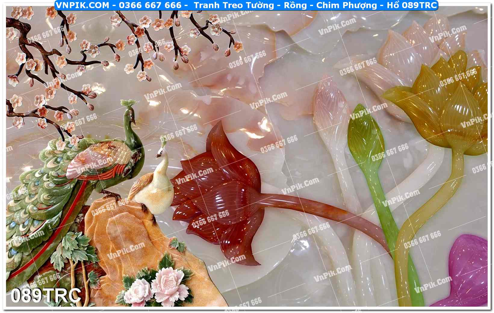 Tranh Treo Tường – Rồng – Chim Phượng – Hổ 089TRC