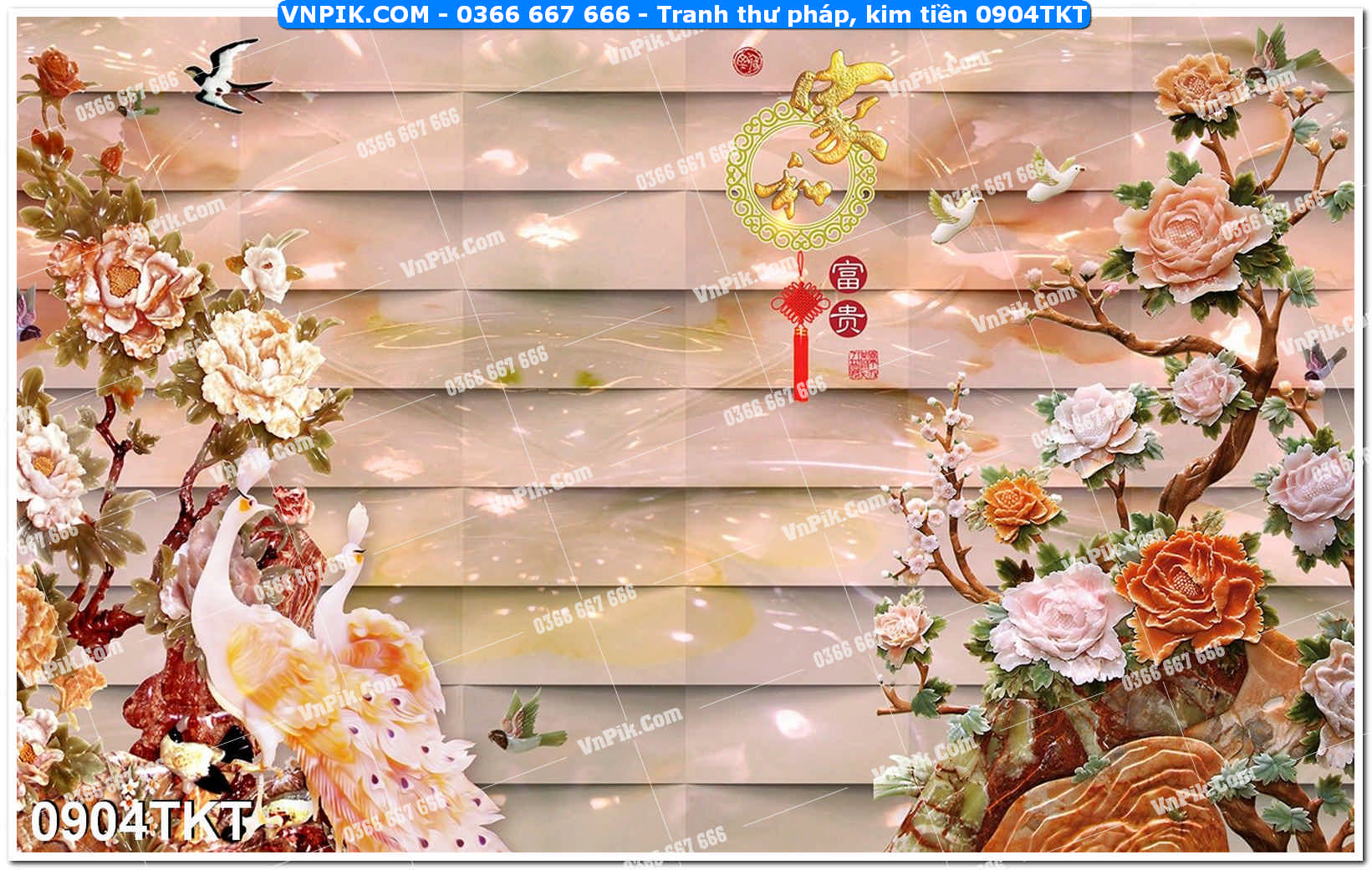 Tranh Thư Pháp – Kim Tiền 0904TKT