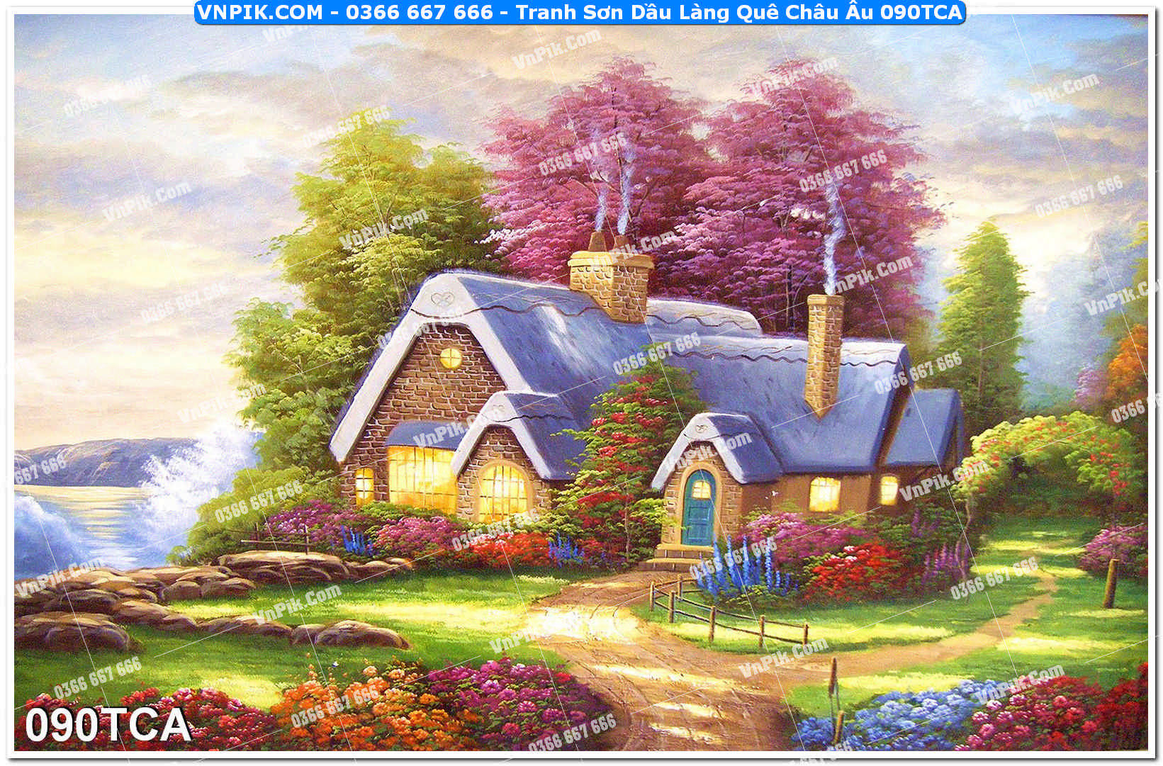 Tranh Sơn Dầu Làng Quê Châu Âu (090TCA)