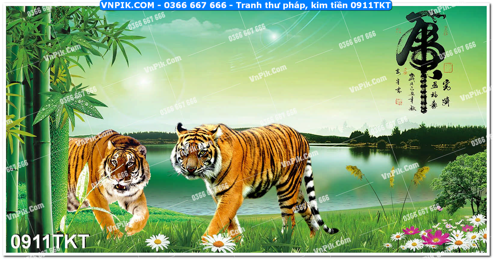 Tranh Thư Pháp – Kim Tiền 0911TKT