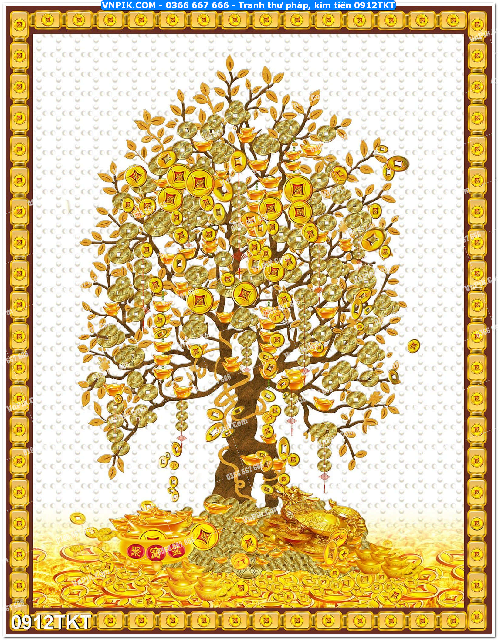 Tranh Thư Pháp – Kim Tiền 0912TKT
