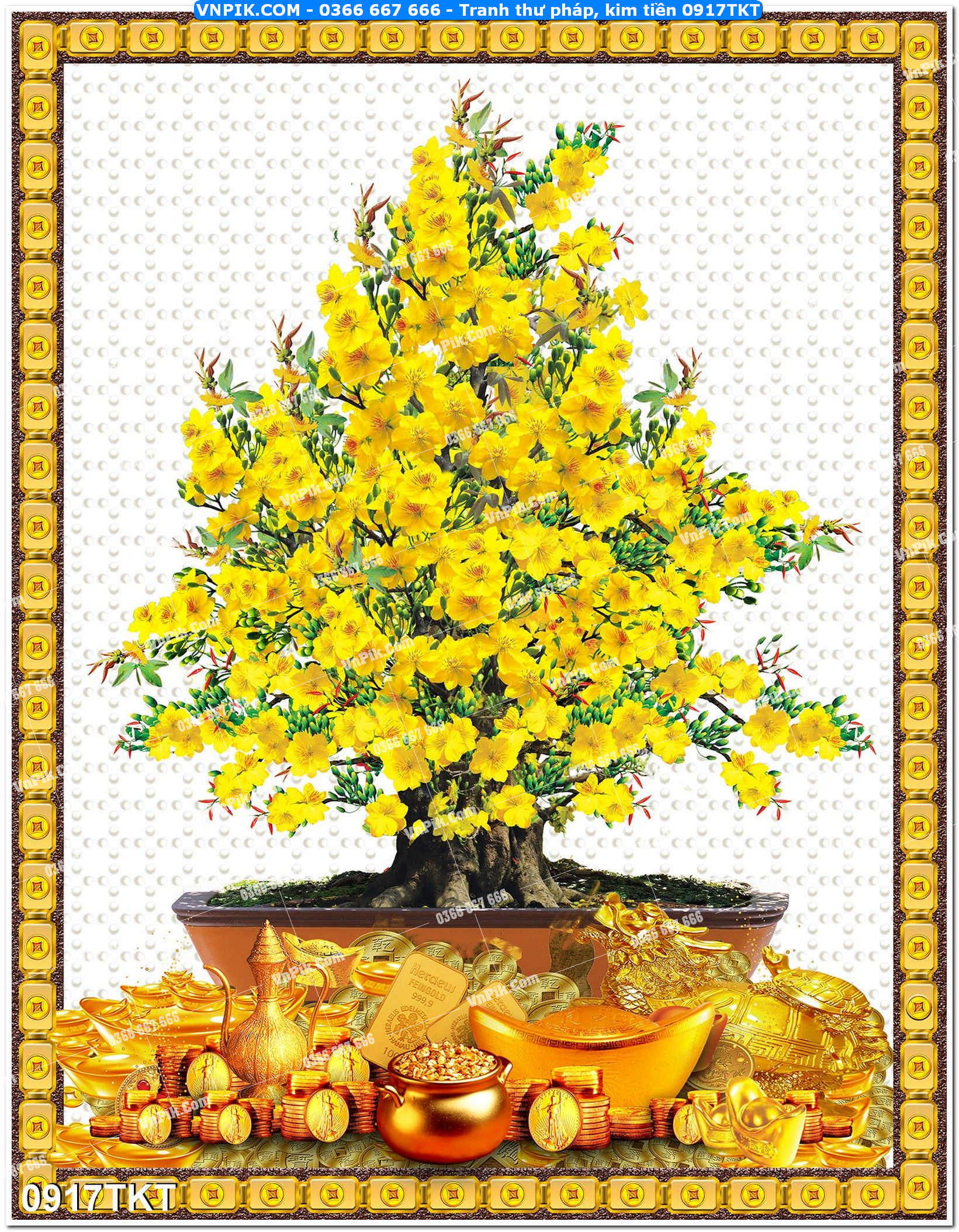 Tranh Thư Pháp – Kim Tiền 0917TKT