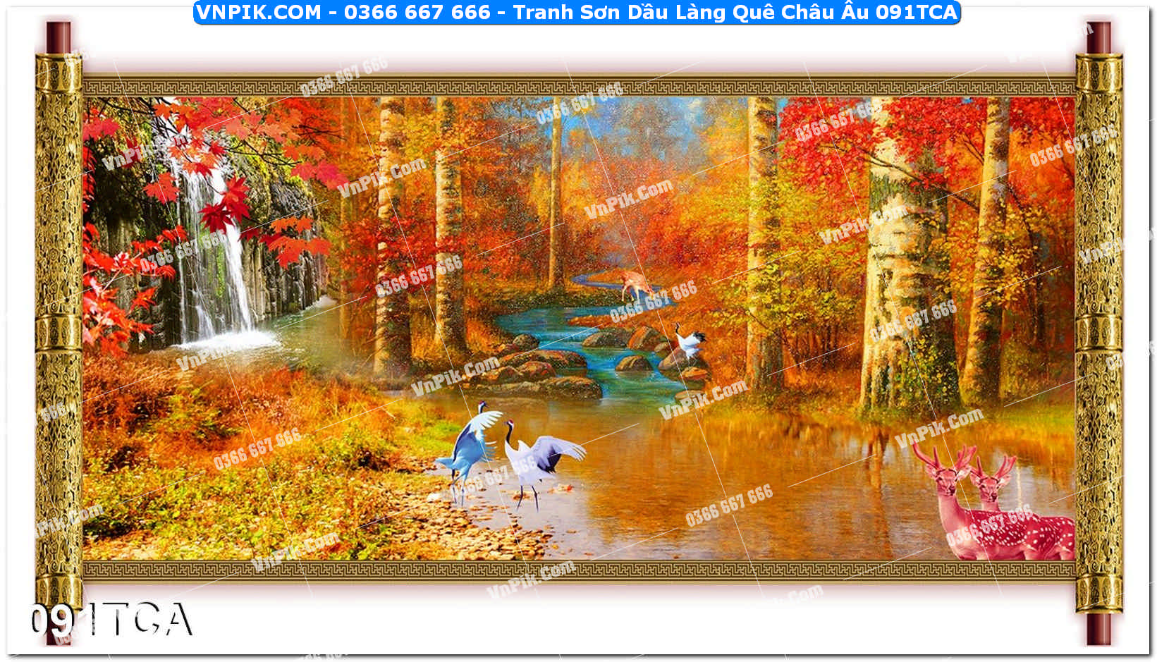 Tranh Sơn Dầu Làng Quê Châu Âu (091TCA)