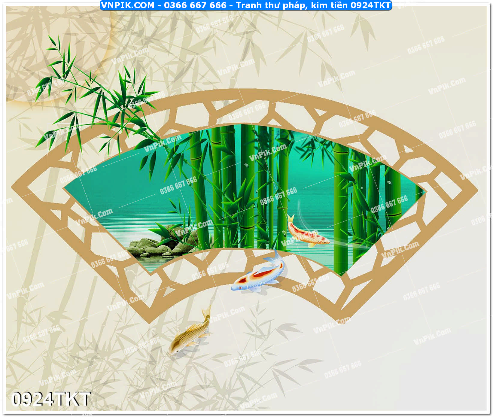 Tranh Thư Pháp – Kim Tiền 0924TKT