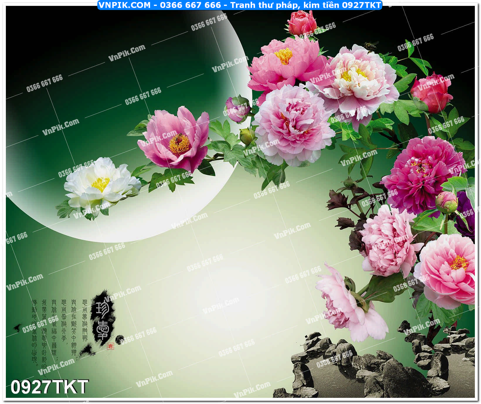 Tranh Thư Pháp – Kim Tiền 0927TKT